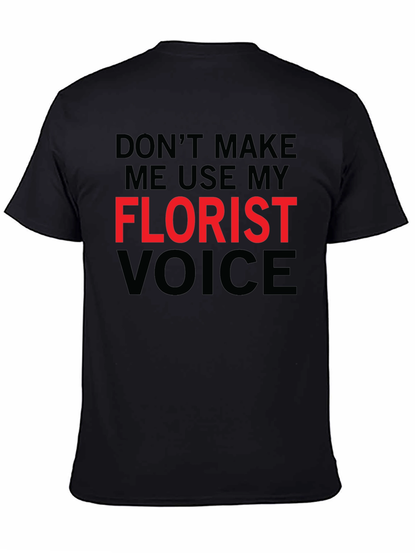 Black Florist Voice Novelty Graphic T-Shirt view 4