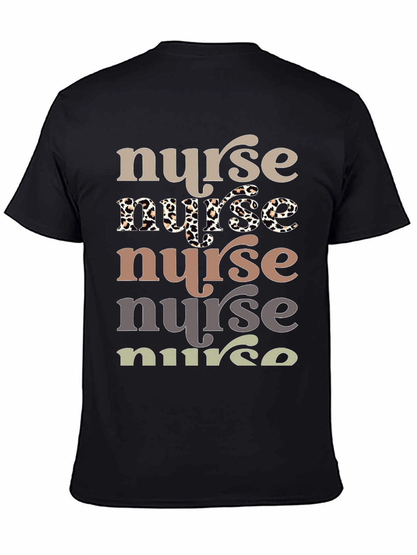 Black Stylish Nurse Graphic Tee - Comfortable Fit view 4