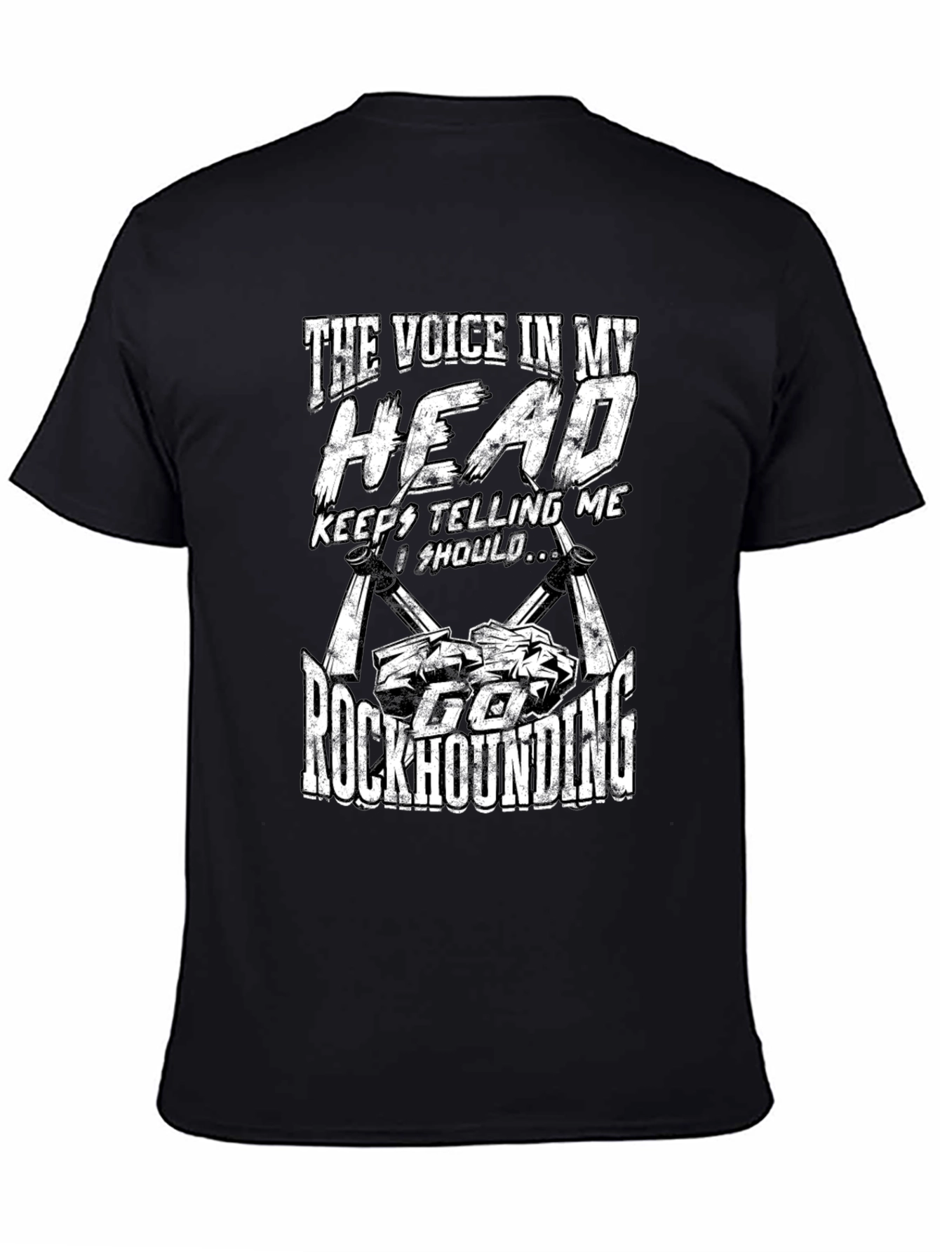 Black Rockhounding T-Shirt - "The Voice In My Head" view 4