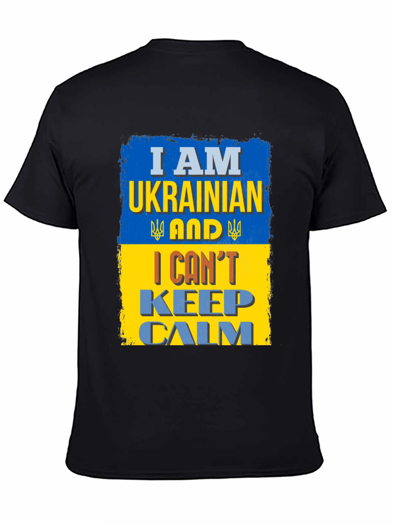 Black I Am Ukrainian And I Can't Keep Calm T-Shirt view 4