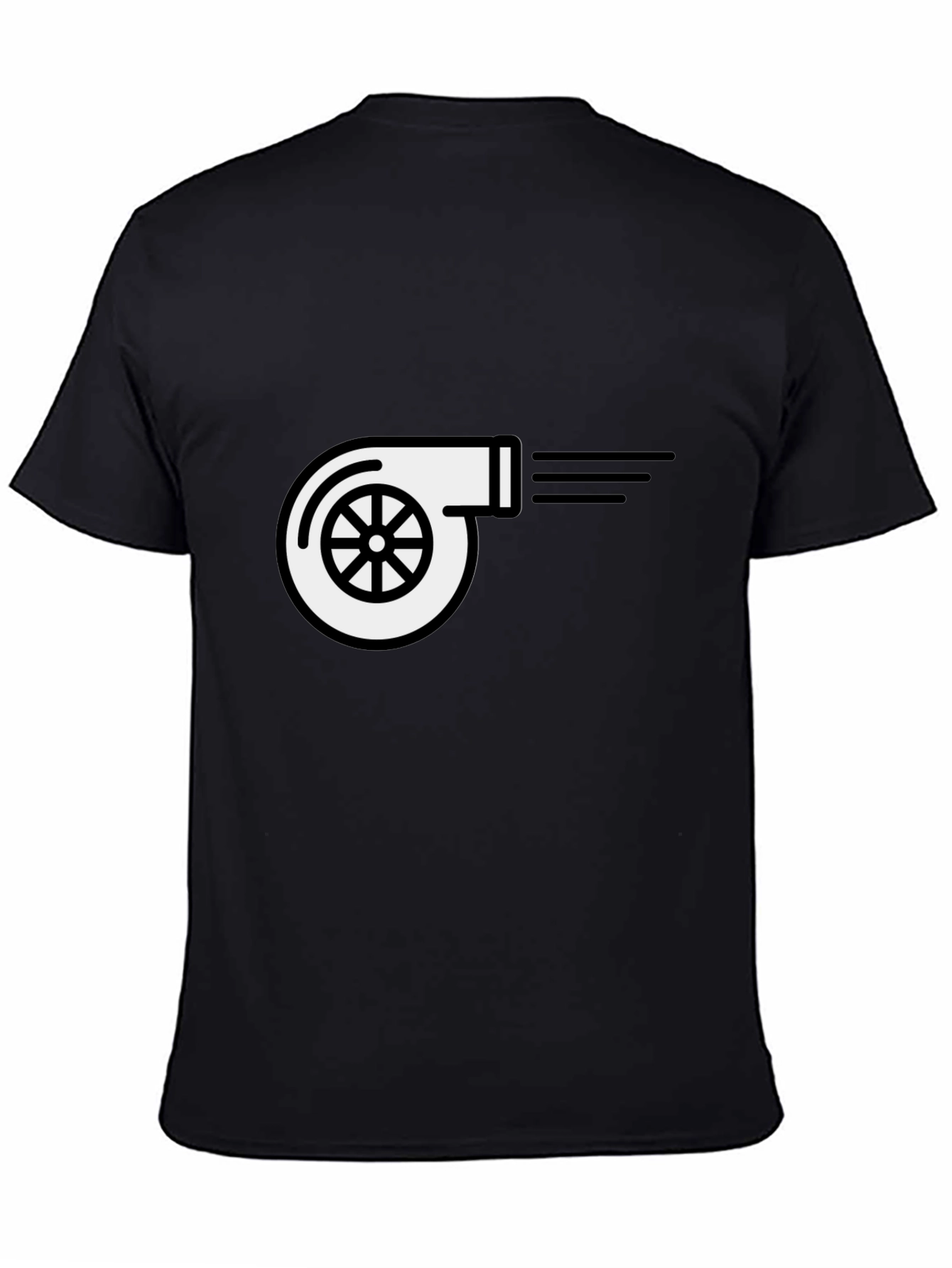 Black Turbocharger T-Shirt - Black Cotton Blend view 4