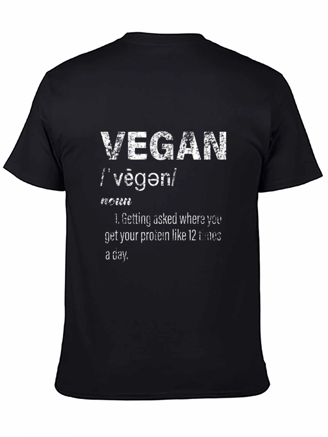 Vegan Definition T-Shirt Funny Vegetarian Protein Tee - 4