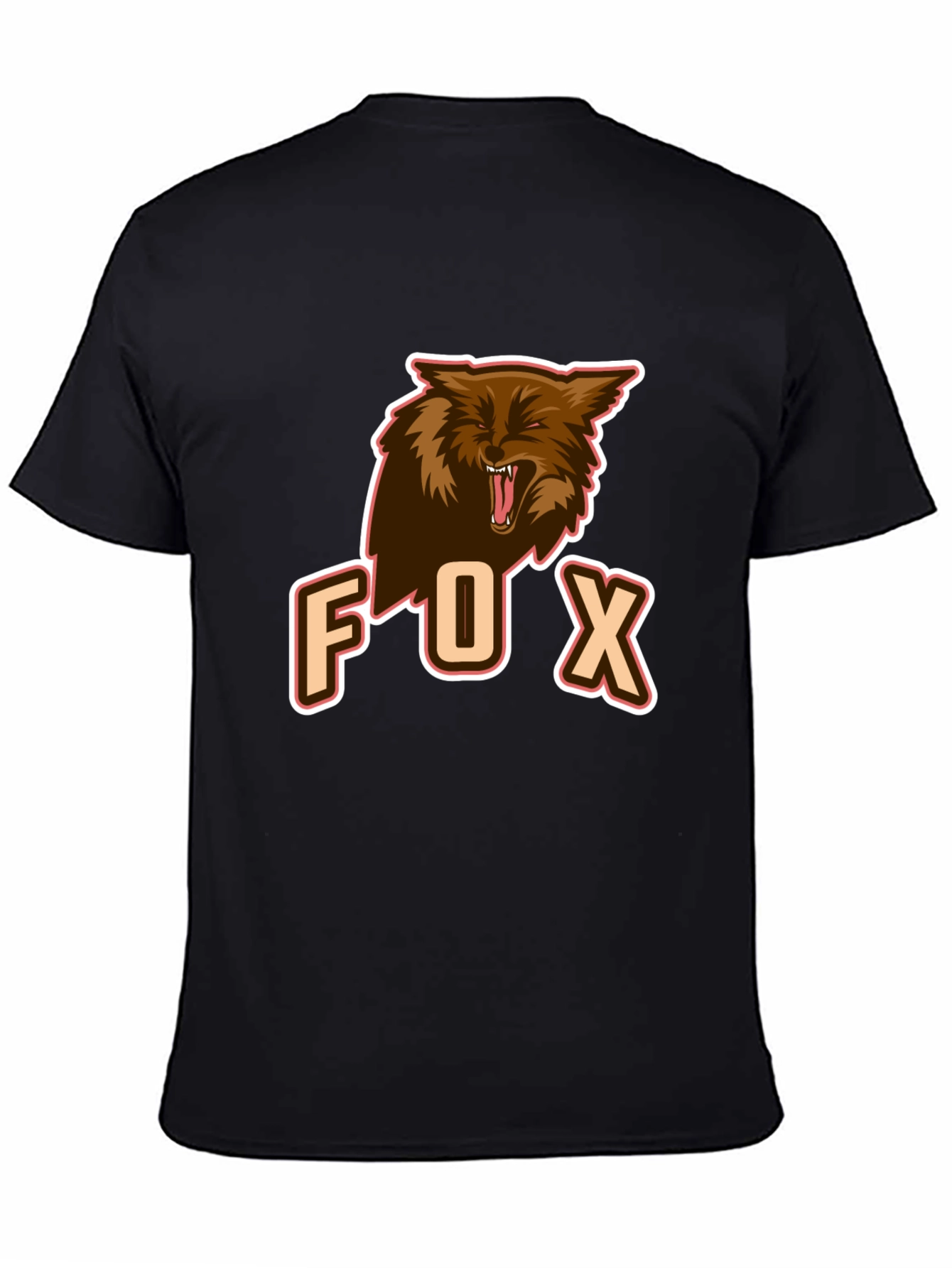 Black Men's Black Fox Graphic Tee view 4