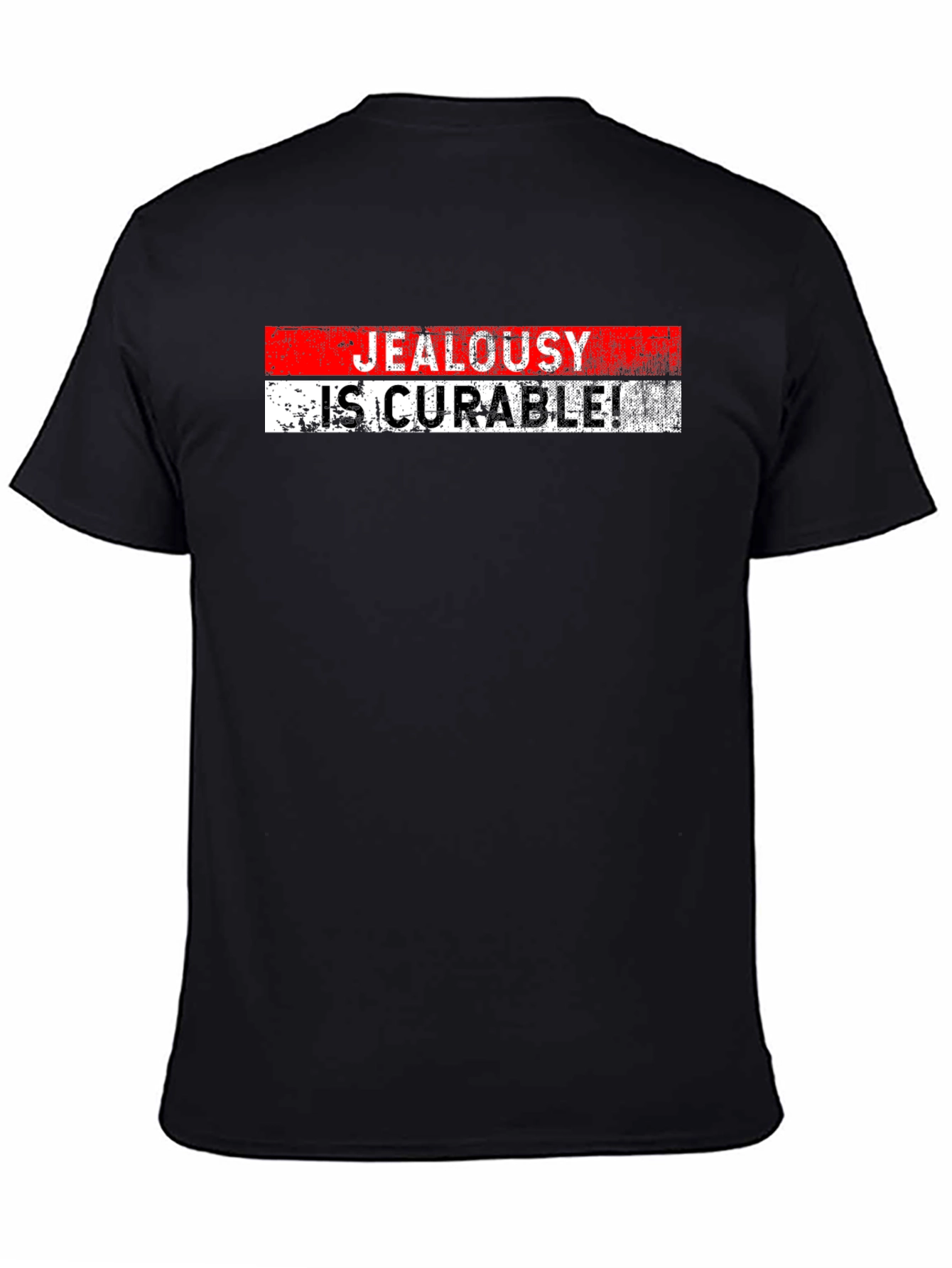 Black Jealousy Is Curable T-Shirt - Black view 4