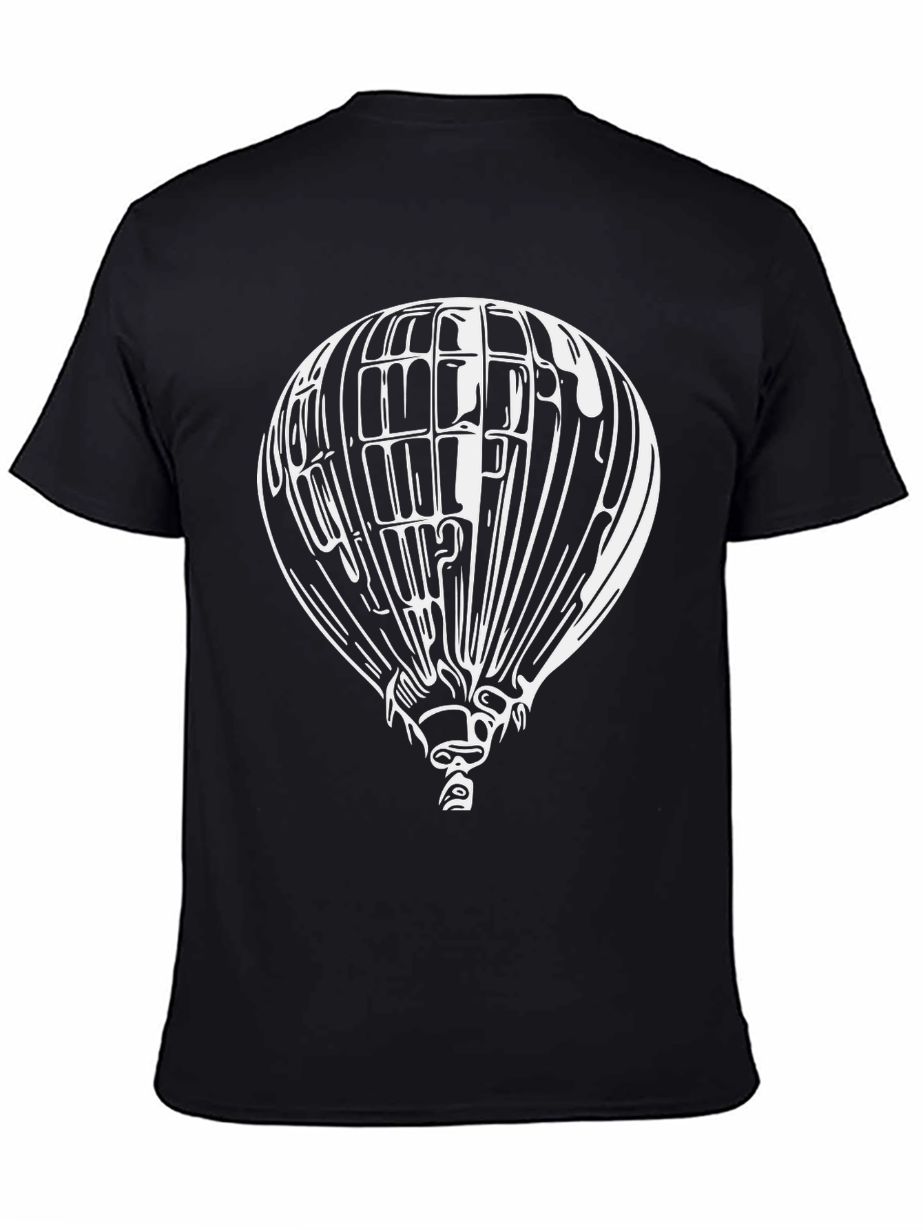 Black Air Balloon Graphic Tee - Black Cotton Blend view 4