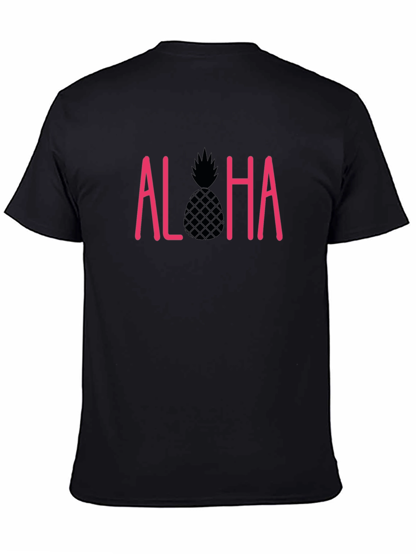 Aloha Pineapple Graphic T-Shirt - Black - 4