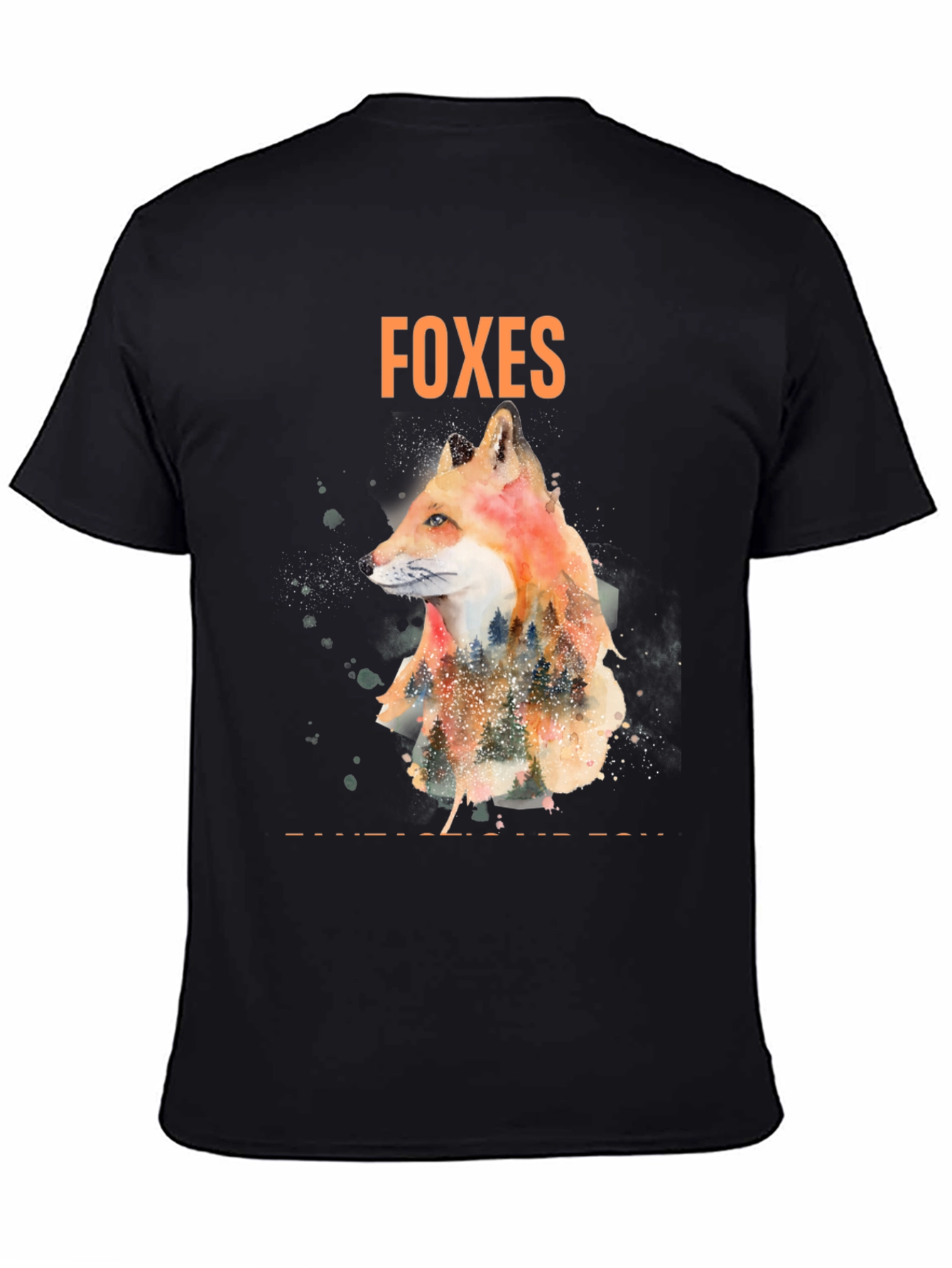 Black Foxes Graphic Tee - Nature Inspired Design view 4