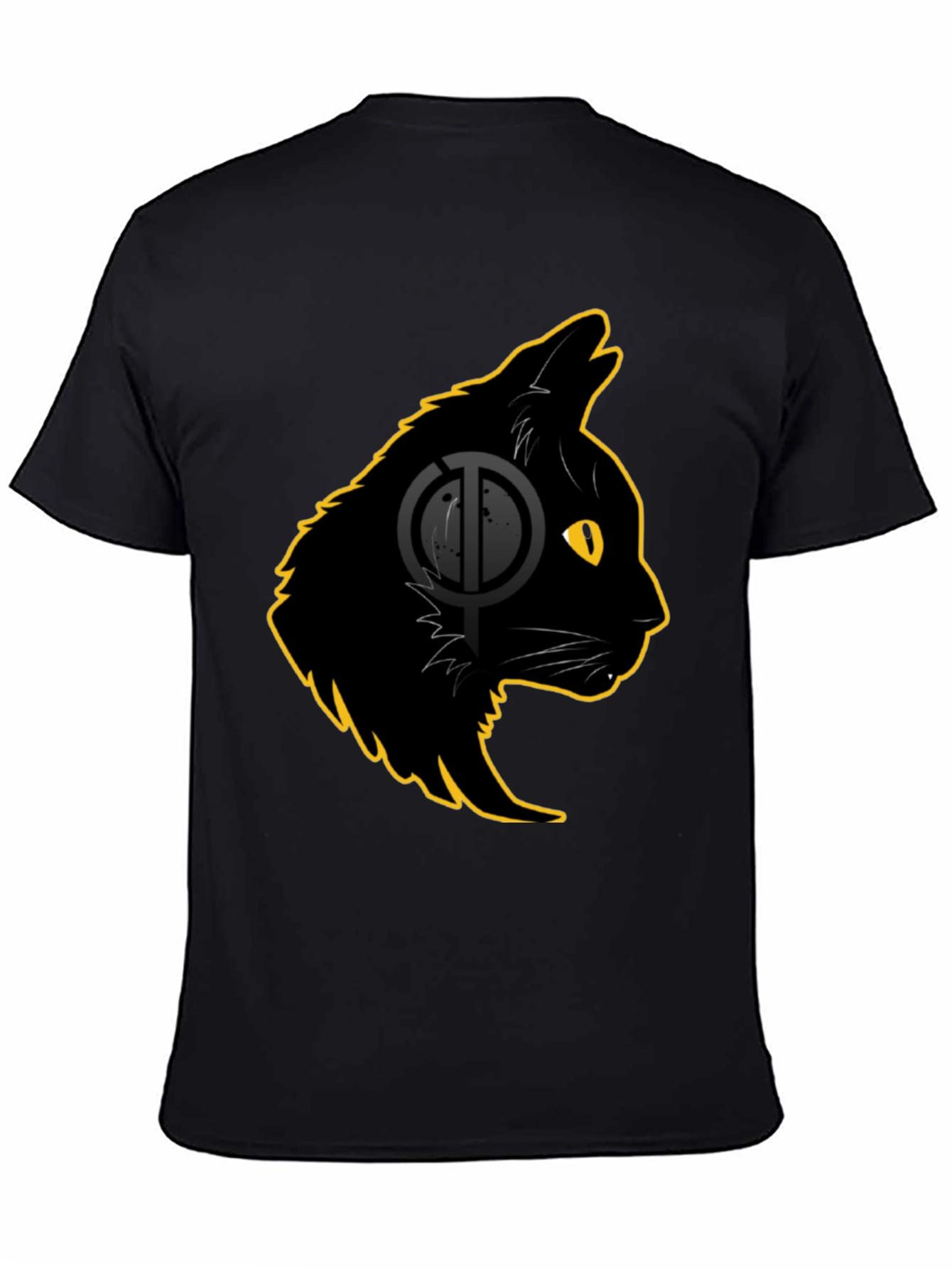 Black Black Cat Graphic T-Shirt - Stylish Cat Lover Tee view 4
