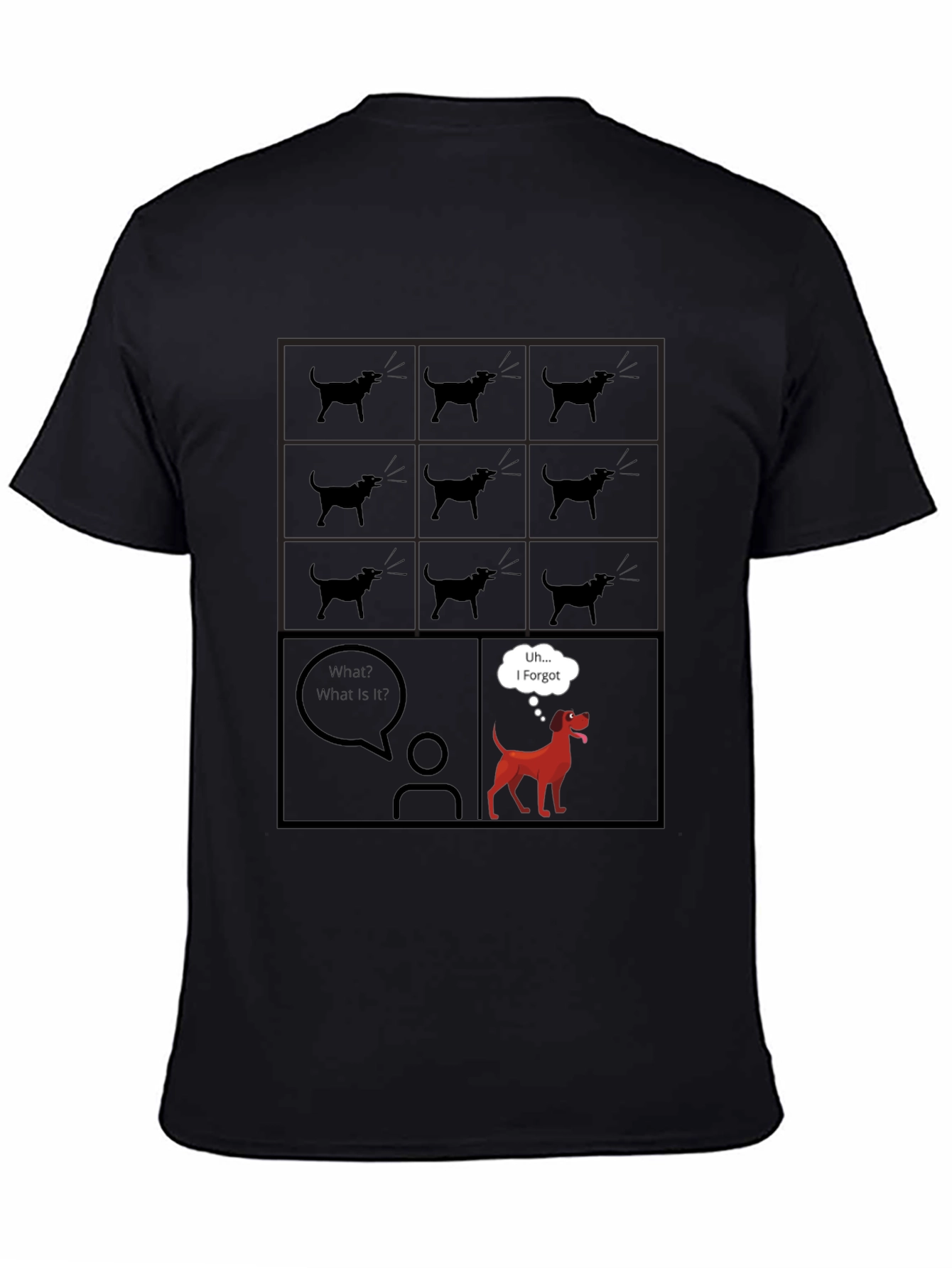 Black Dog Forgetfulness Graphic Tee - Men's Black T-Shirt view 4