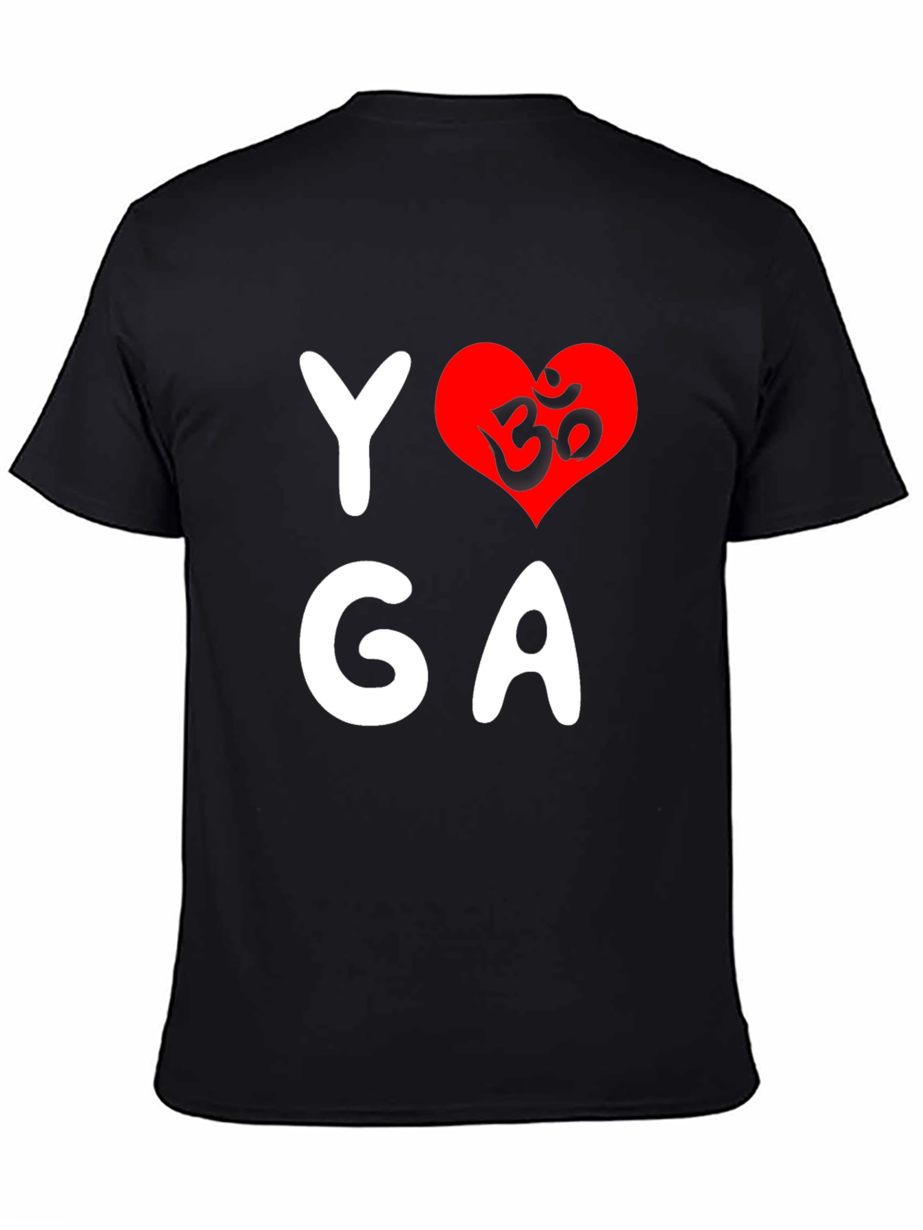 Black Yoga Love Graphic T-Shirt - Black view 4