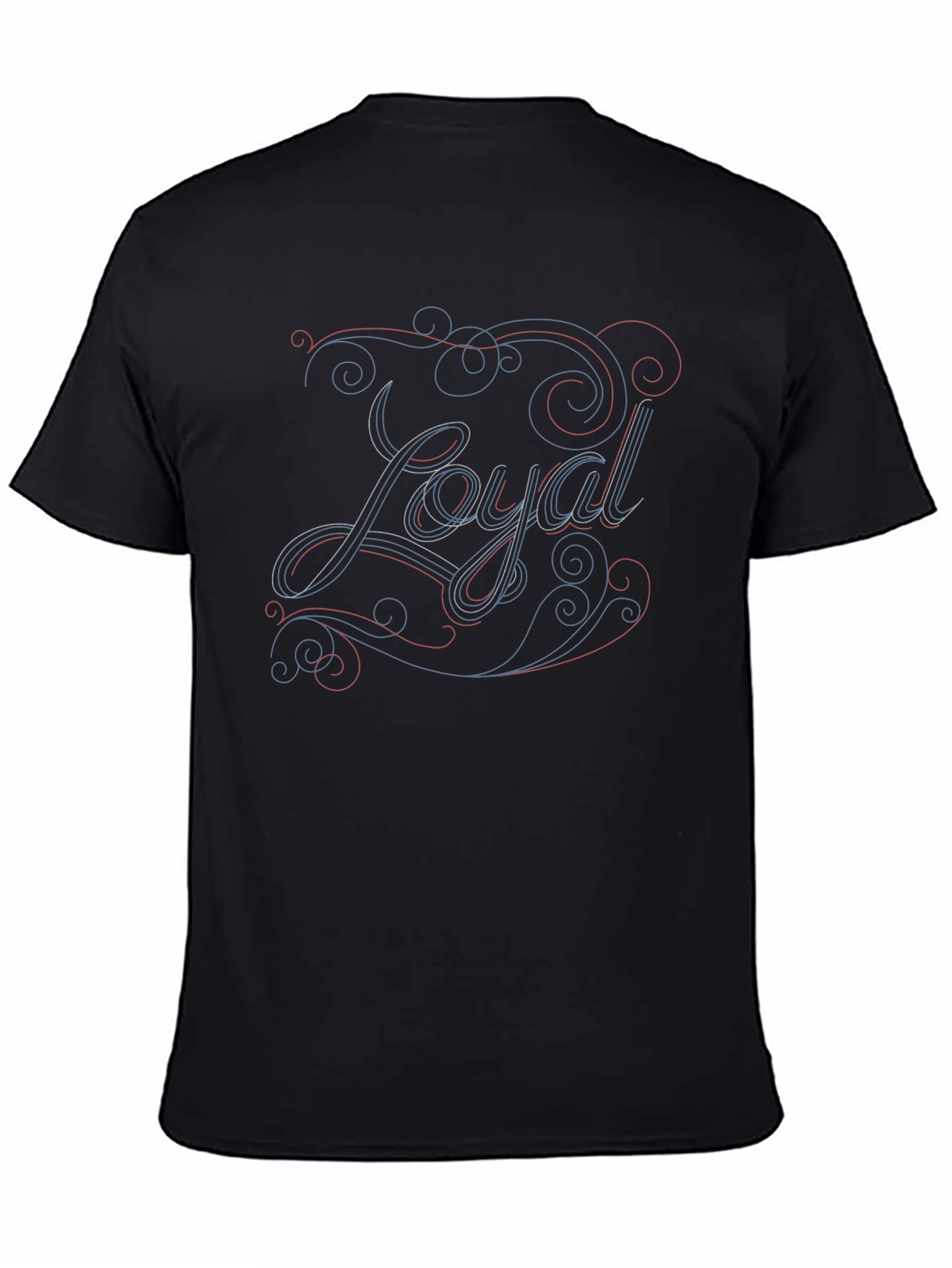 Black Loyal Graphic Tee - Stylish Men's Black T-Shirt view 4