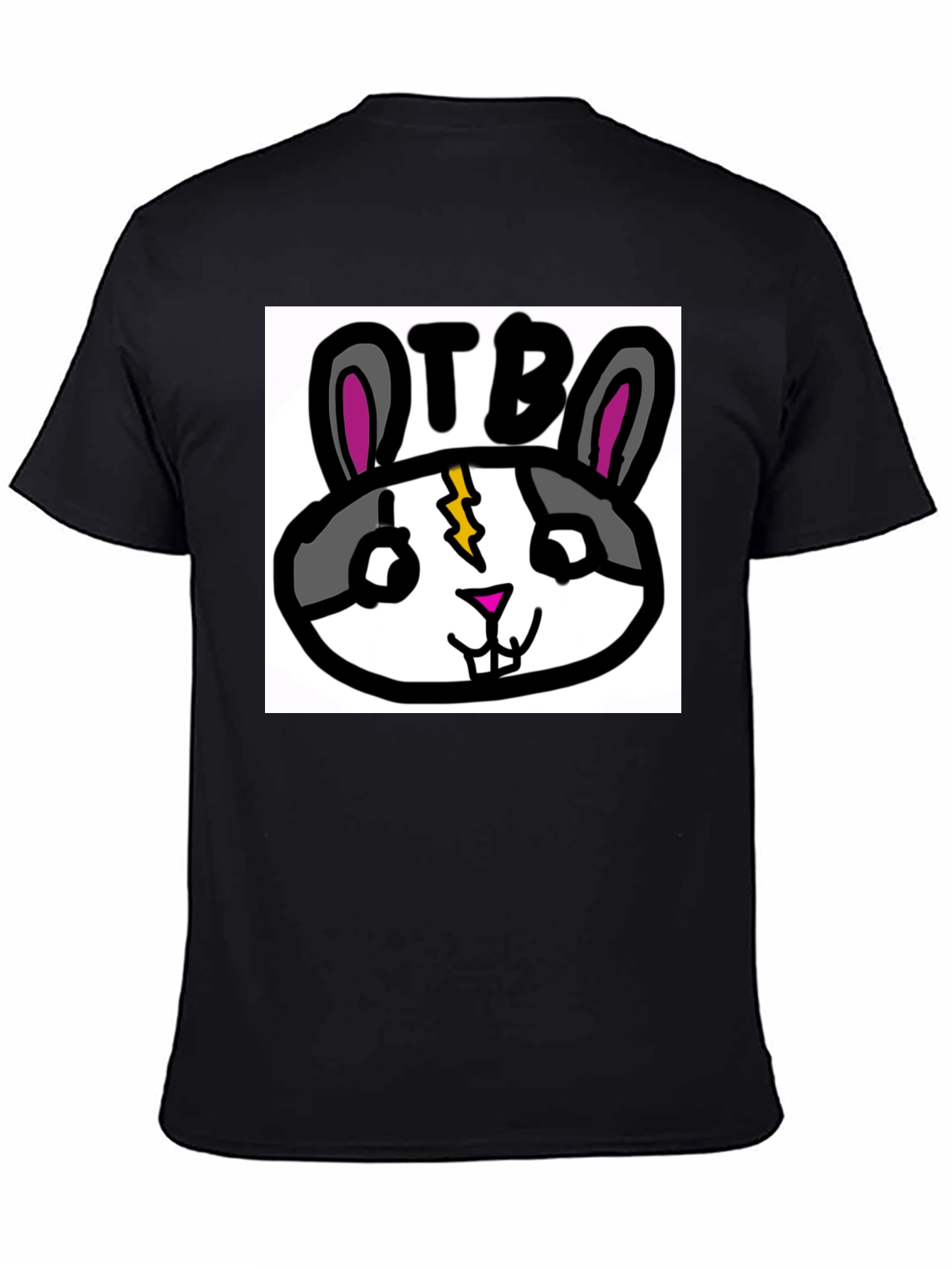 Black OTB Rabbit Graphic T-Shirt - Black view 4