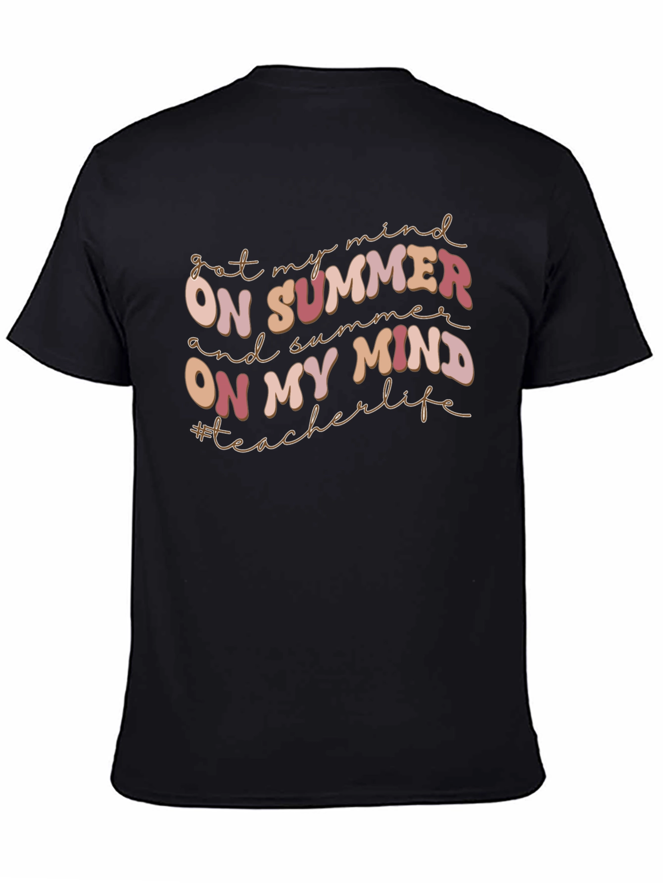 Black Summer Mind T-Shirt view 4