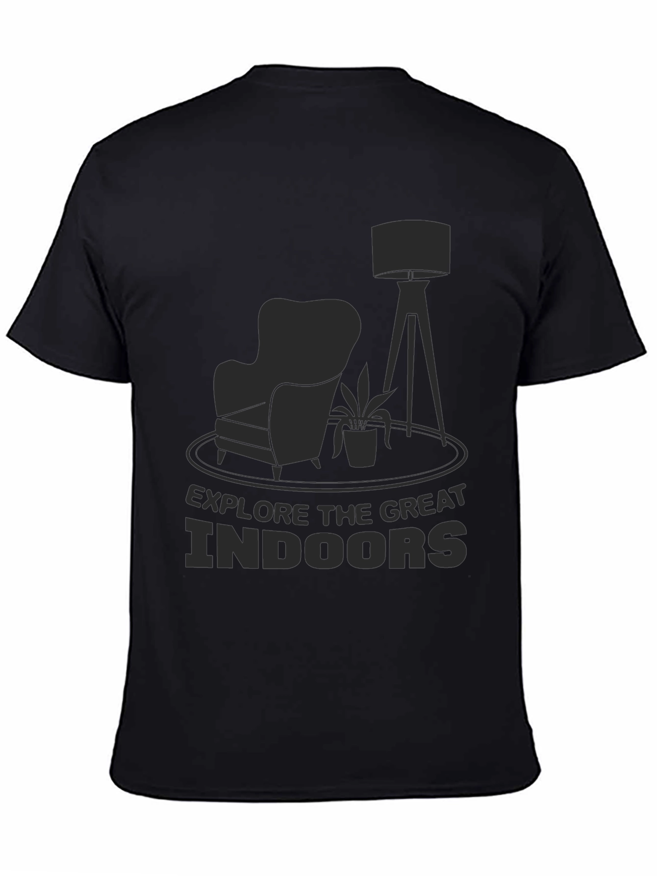 Black Explore The Great Indoors Graphic T-Shirt view 4