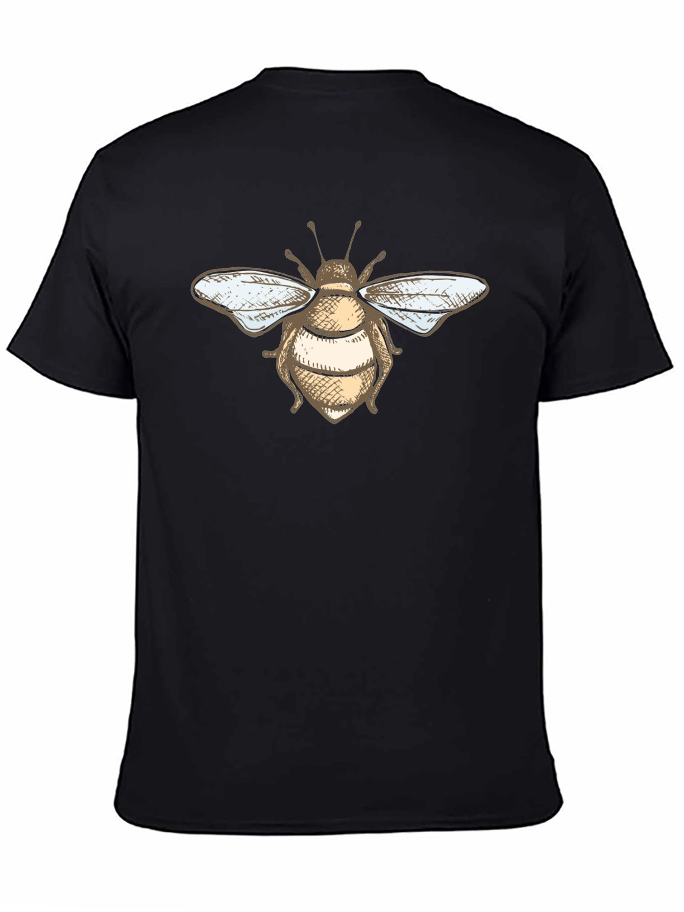 Black Bee Graphic Black T-Shirt view 4