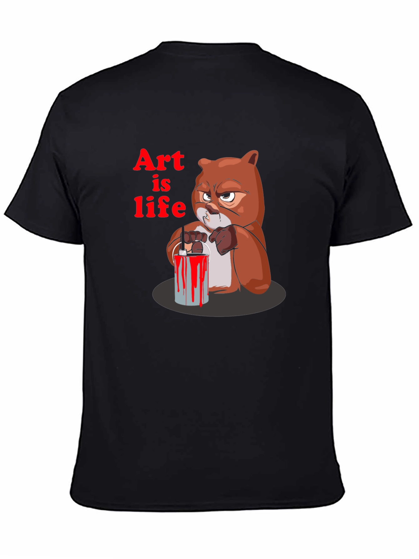 Black Art is Life Graphic Print Crew Neck T-Shirt view 4