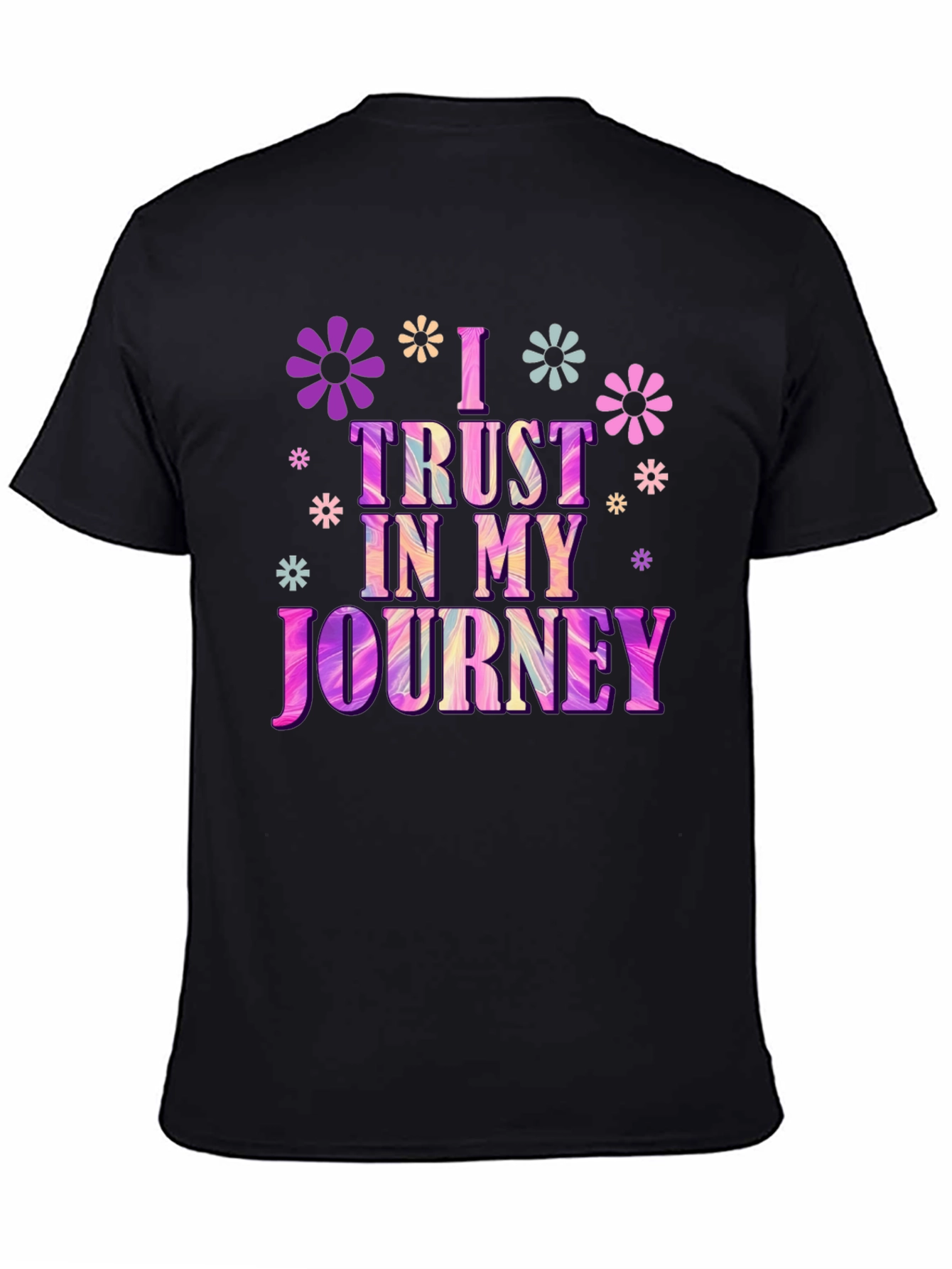 Black I Trust In My Journey Graphic Tee view 4