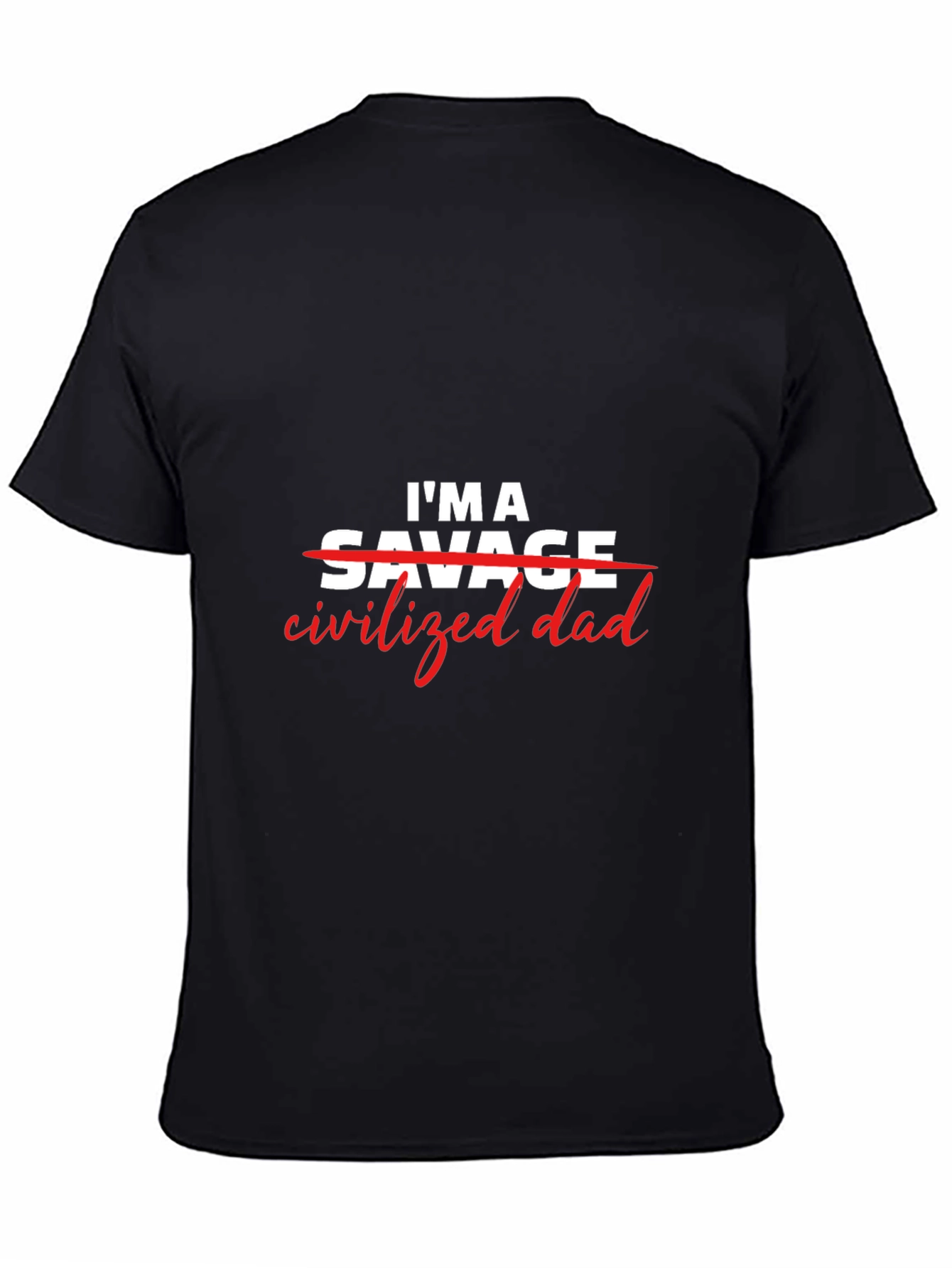 Black Civilized Dad T-Shirt view 4