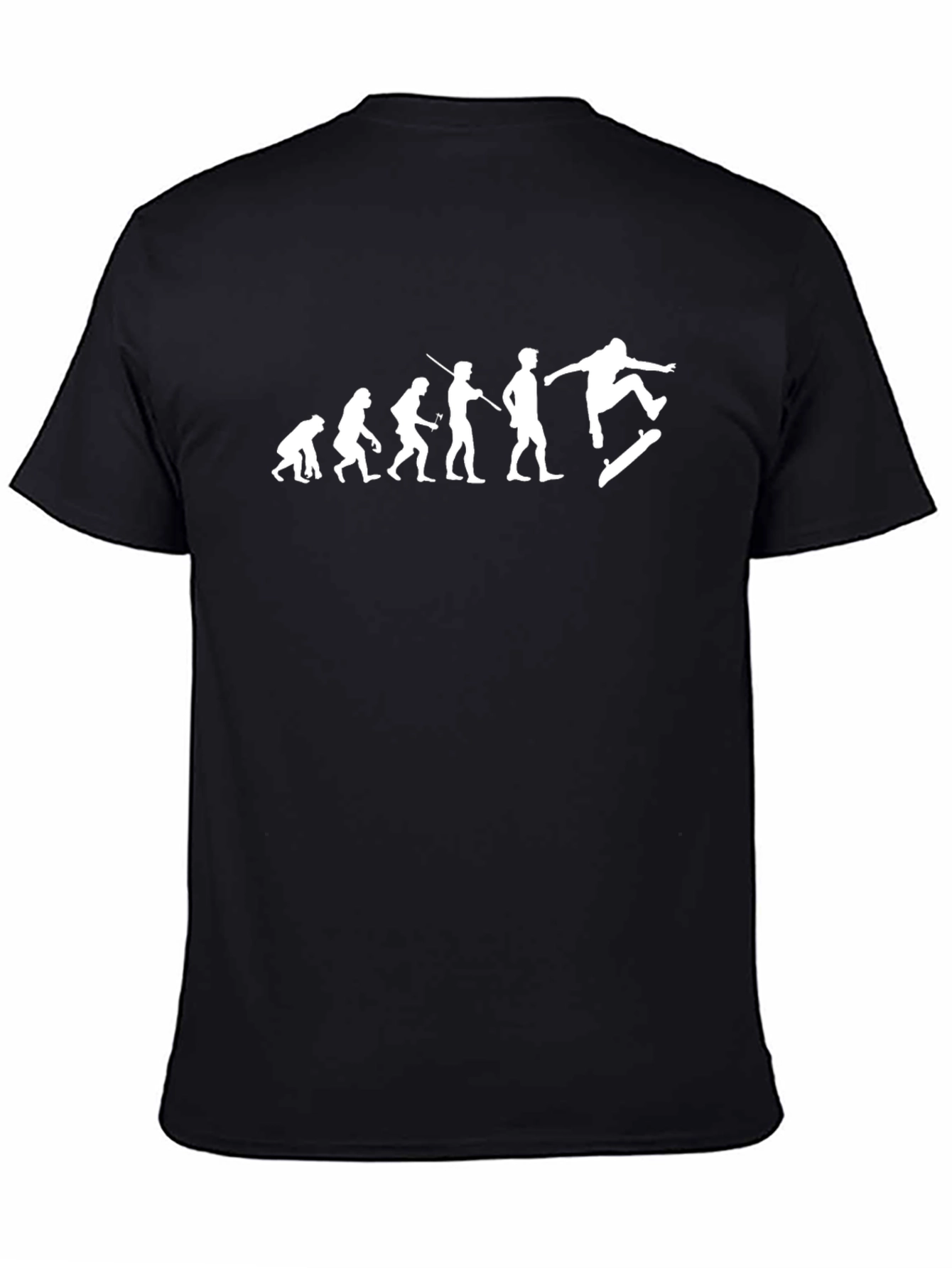 Black Evolution of Skateboarding Graphic Tee - Black view 4
