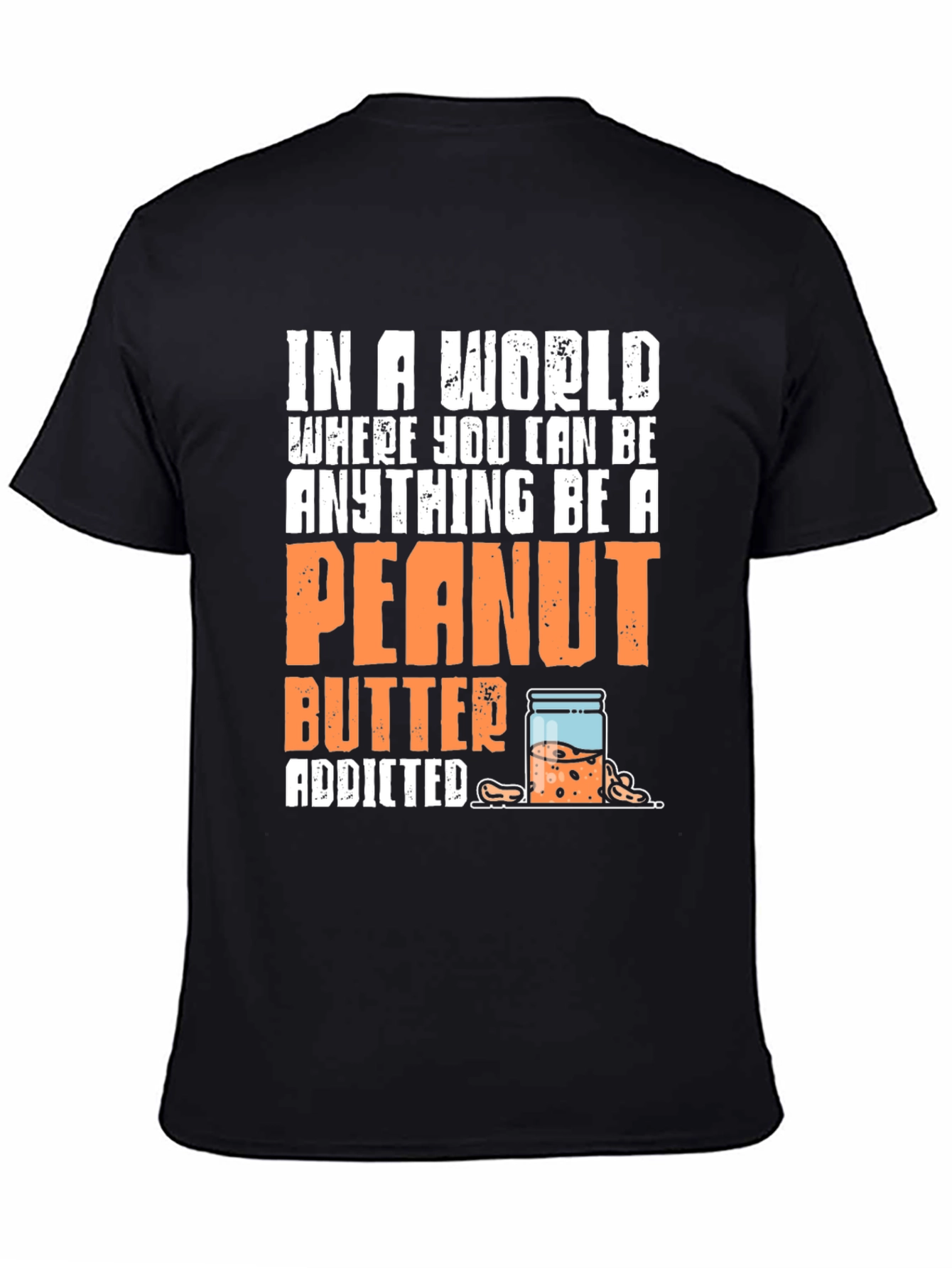 Black Peanut Butter Addicted Graphic Tee view 4