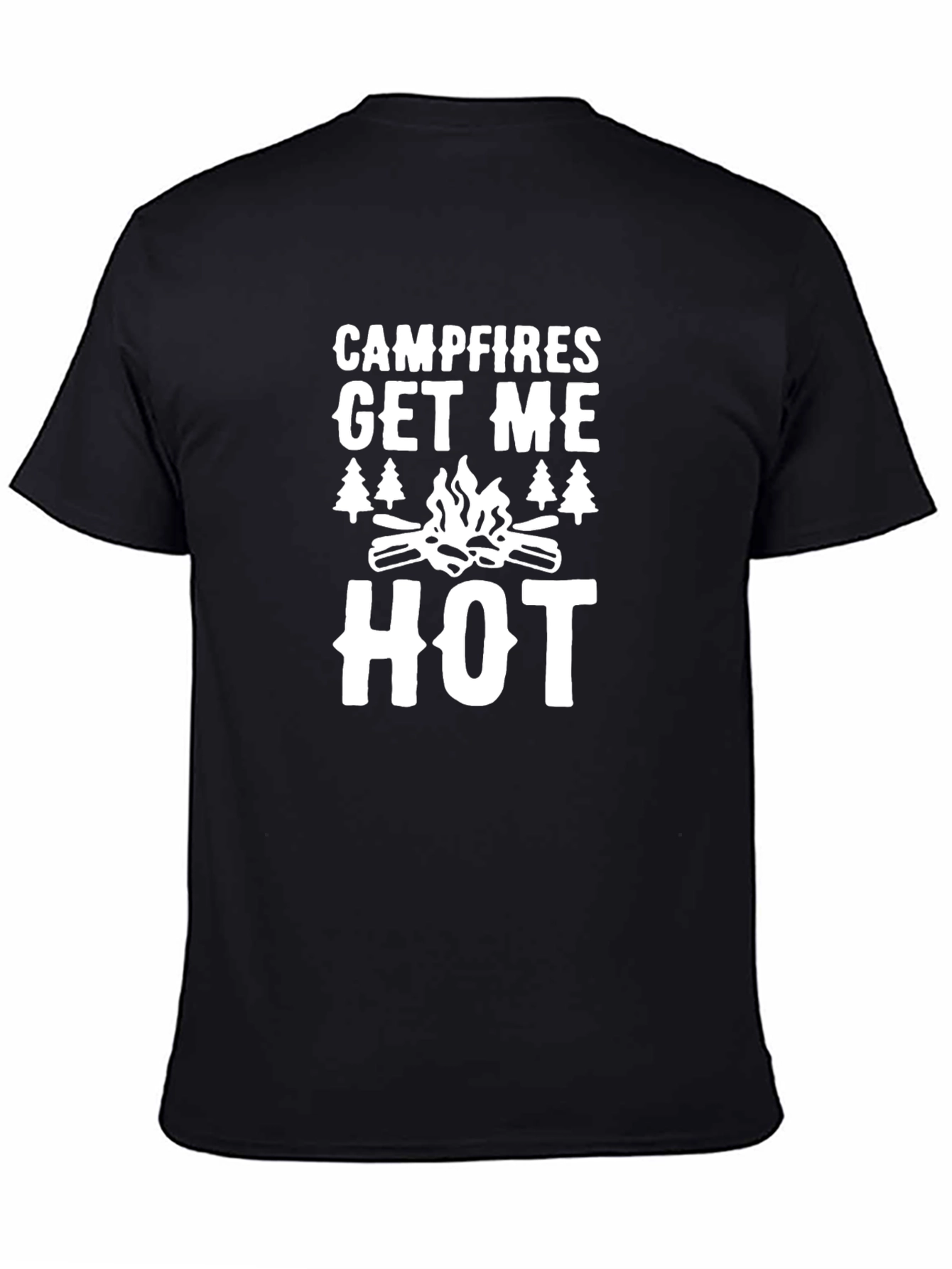 Black Campfires Get Me Hot T-Shirt view 4