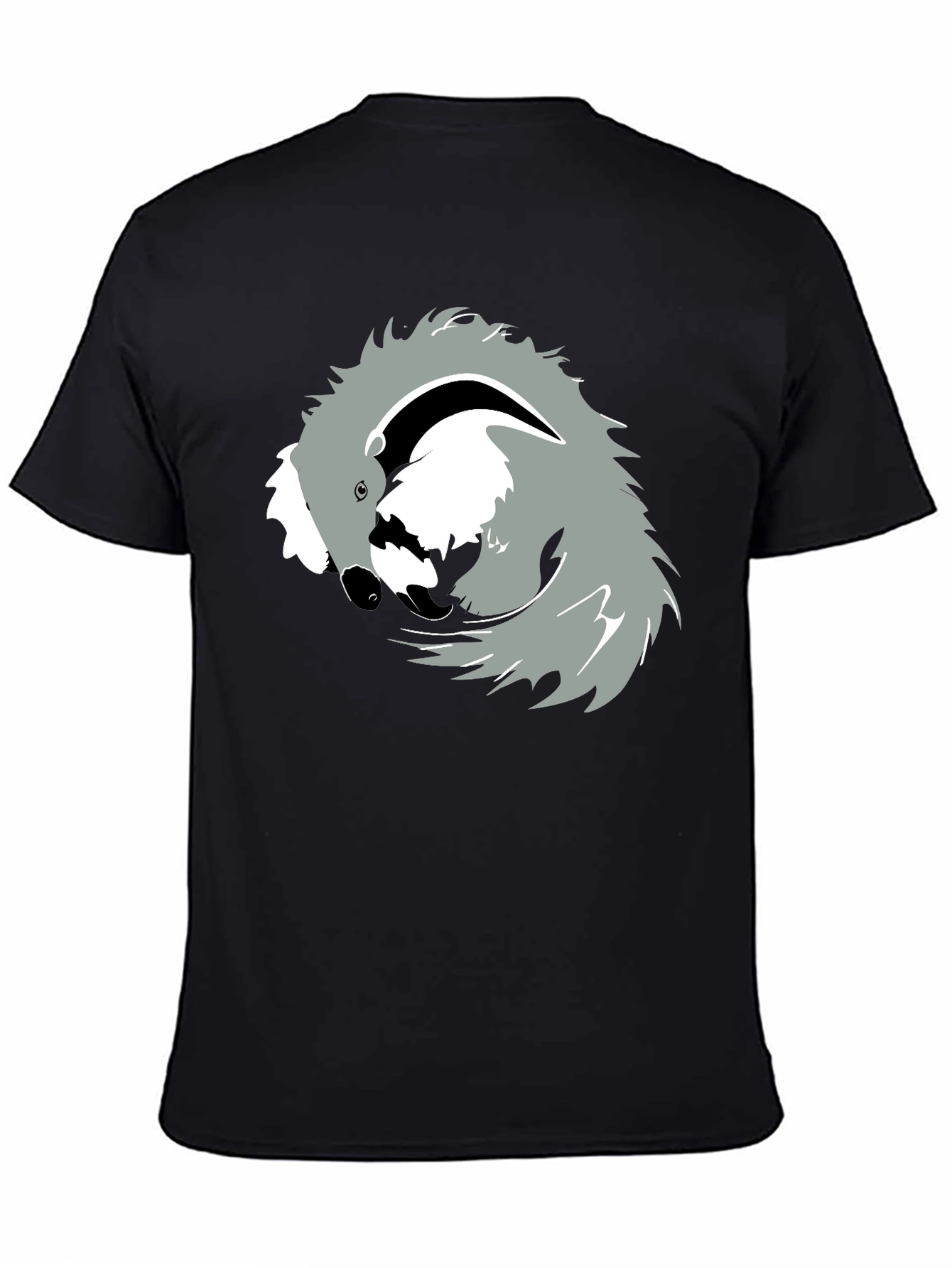 Black Cool Koala Graphic Tee - Black Cotton Shirt view 4