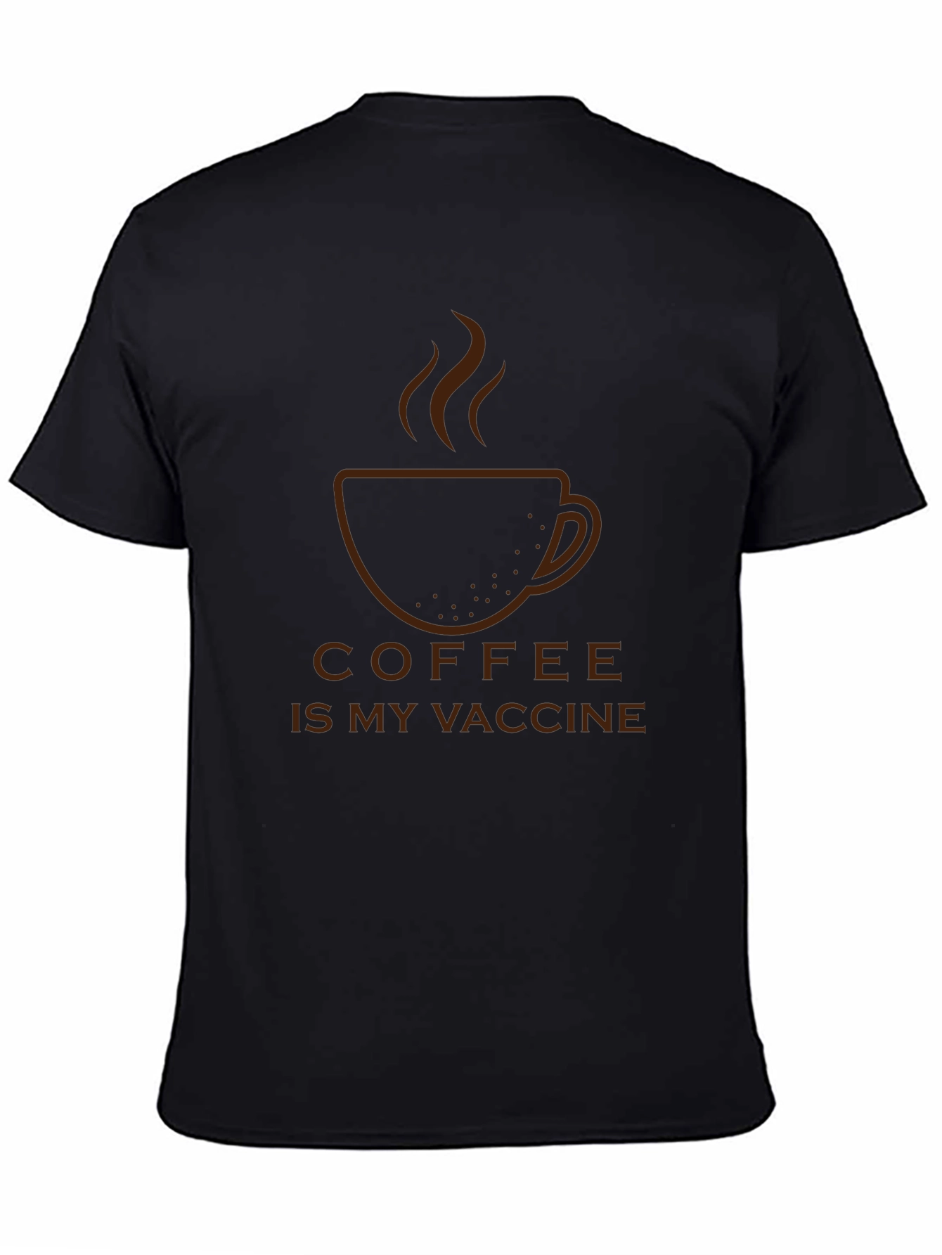 Black Coffee is My Vaccine Graphic T-Shirt view 4