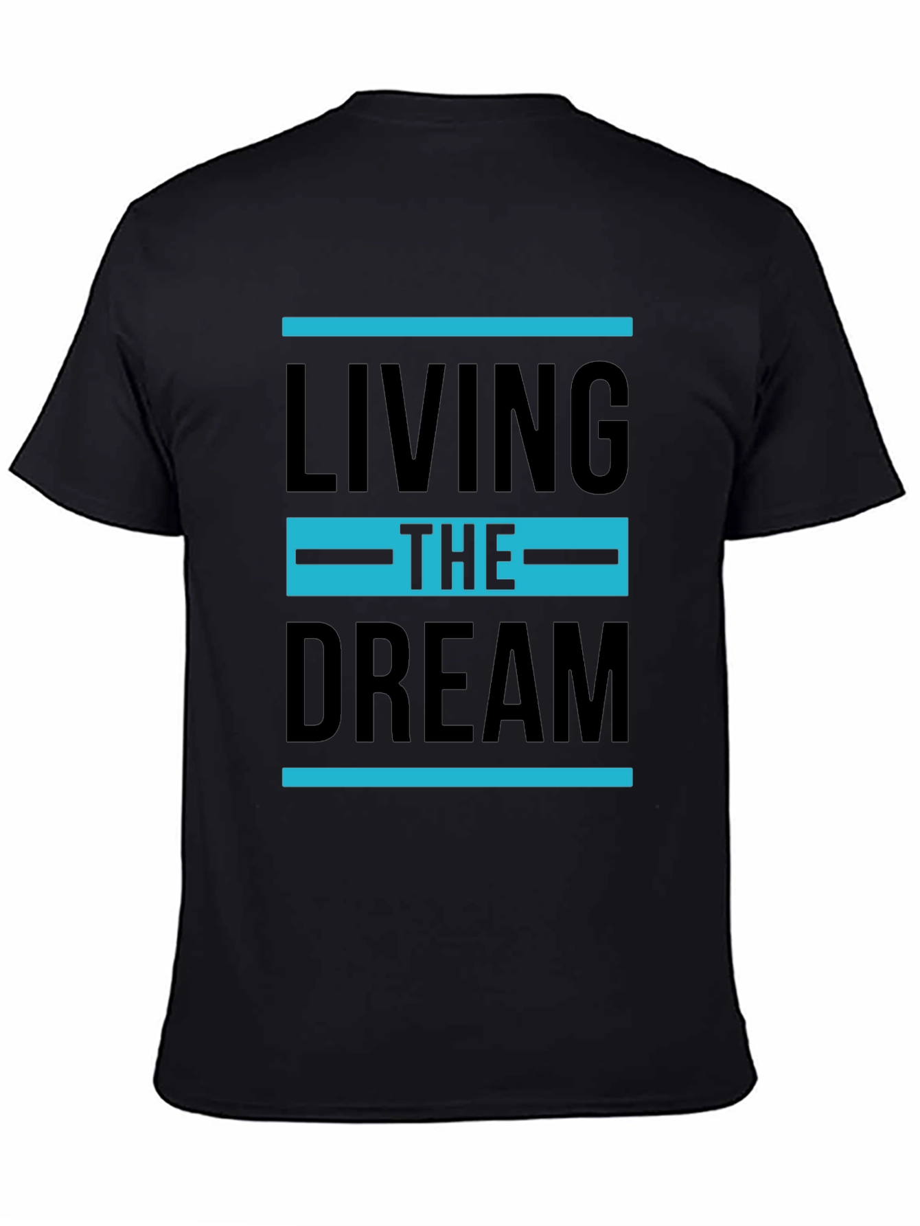 Black Living the Dream Graphic T-Shirt - Stylish Tee view 4