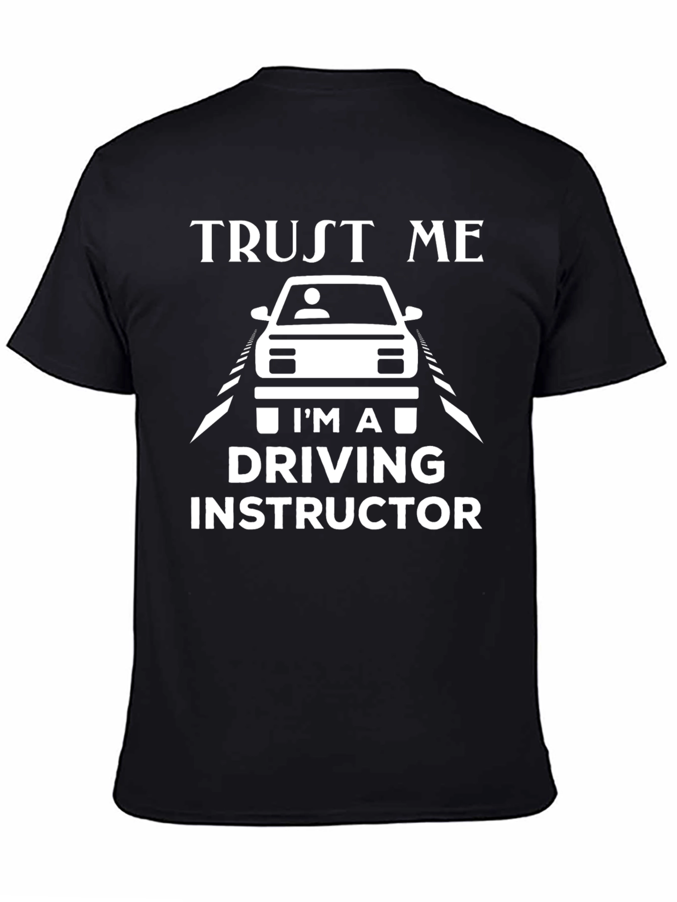Black Trust Me I'm a Driving Instructor Black T-Shirt view 4