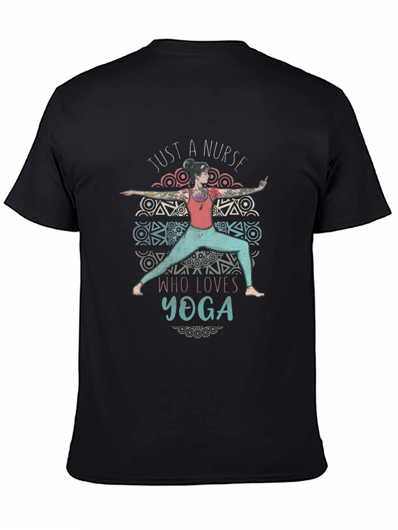 Black Nurse Yoga T-Shirt - Relaxed Fit view 4