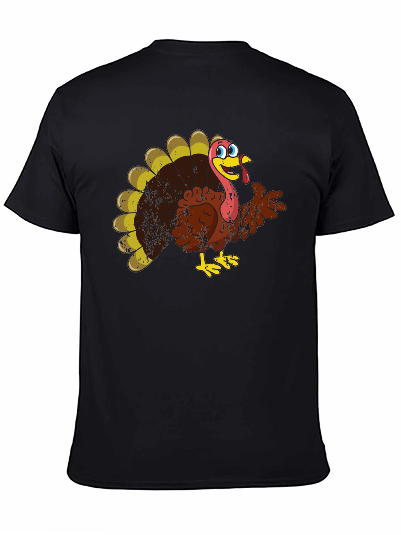 Black Funny Turkey Graphic Tee view 4