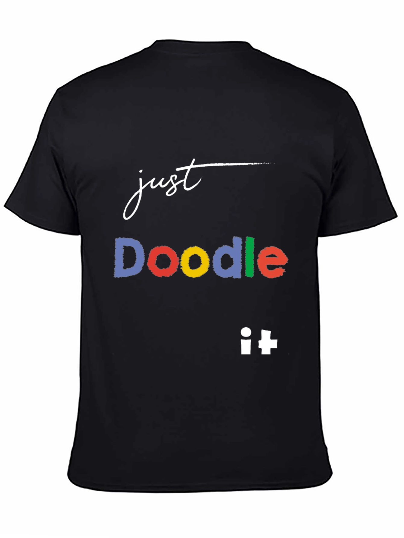 Just Doodle It Graphic Tee - Black Cotton Casual Shirt - 4