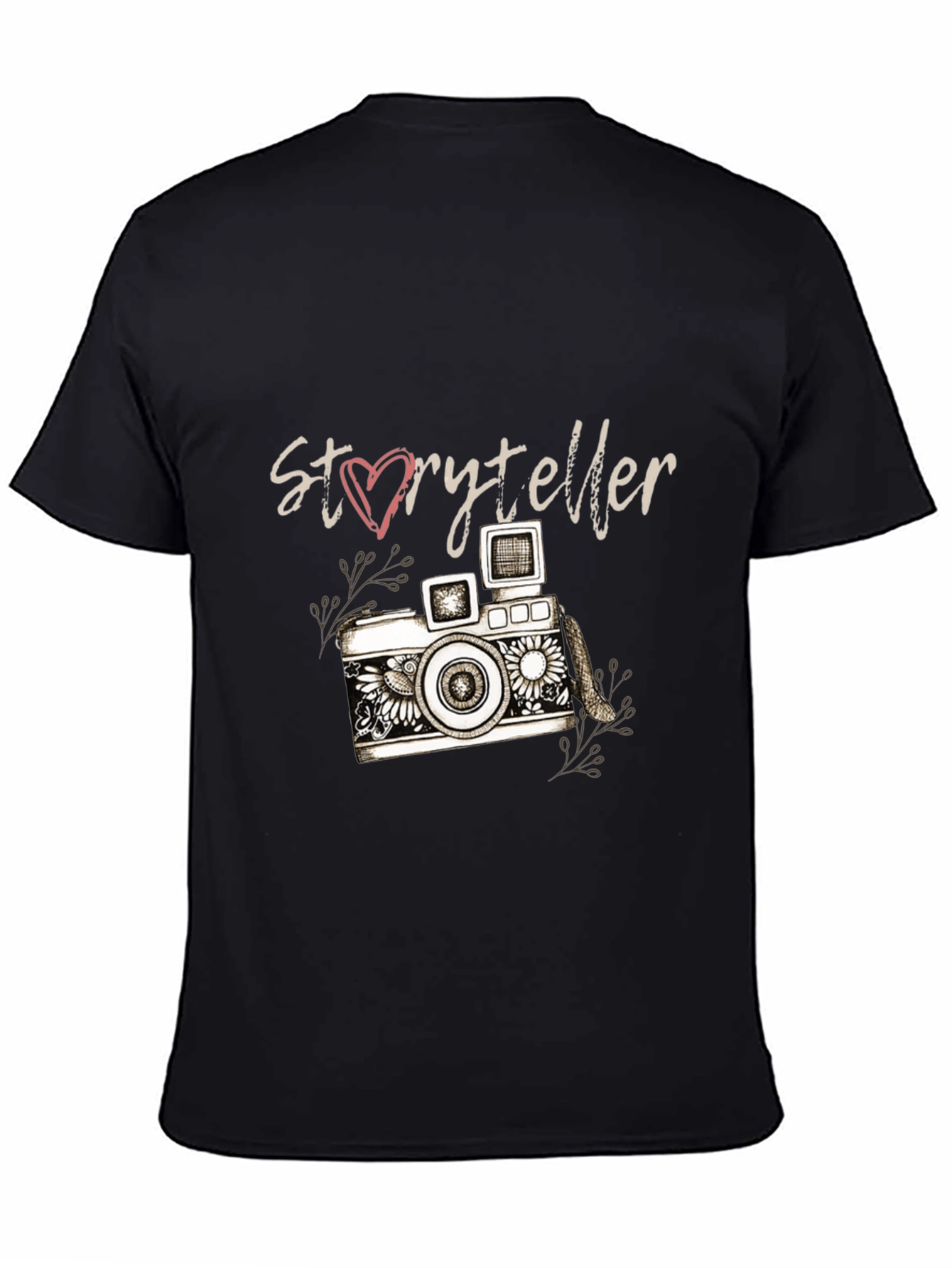 Black Storyteller Camera Graphic T-Shirt view 4