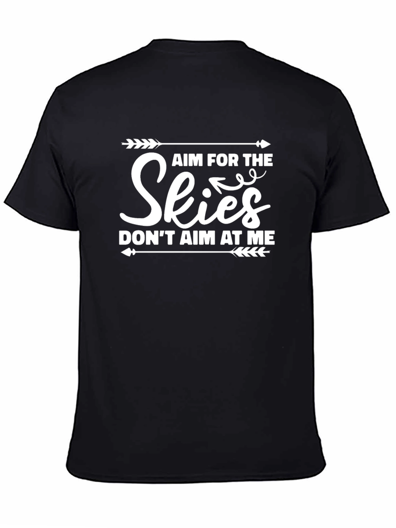 Black Aim for the Skies Graphic T-Shirt view 4