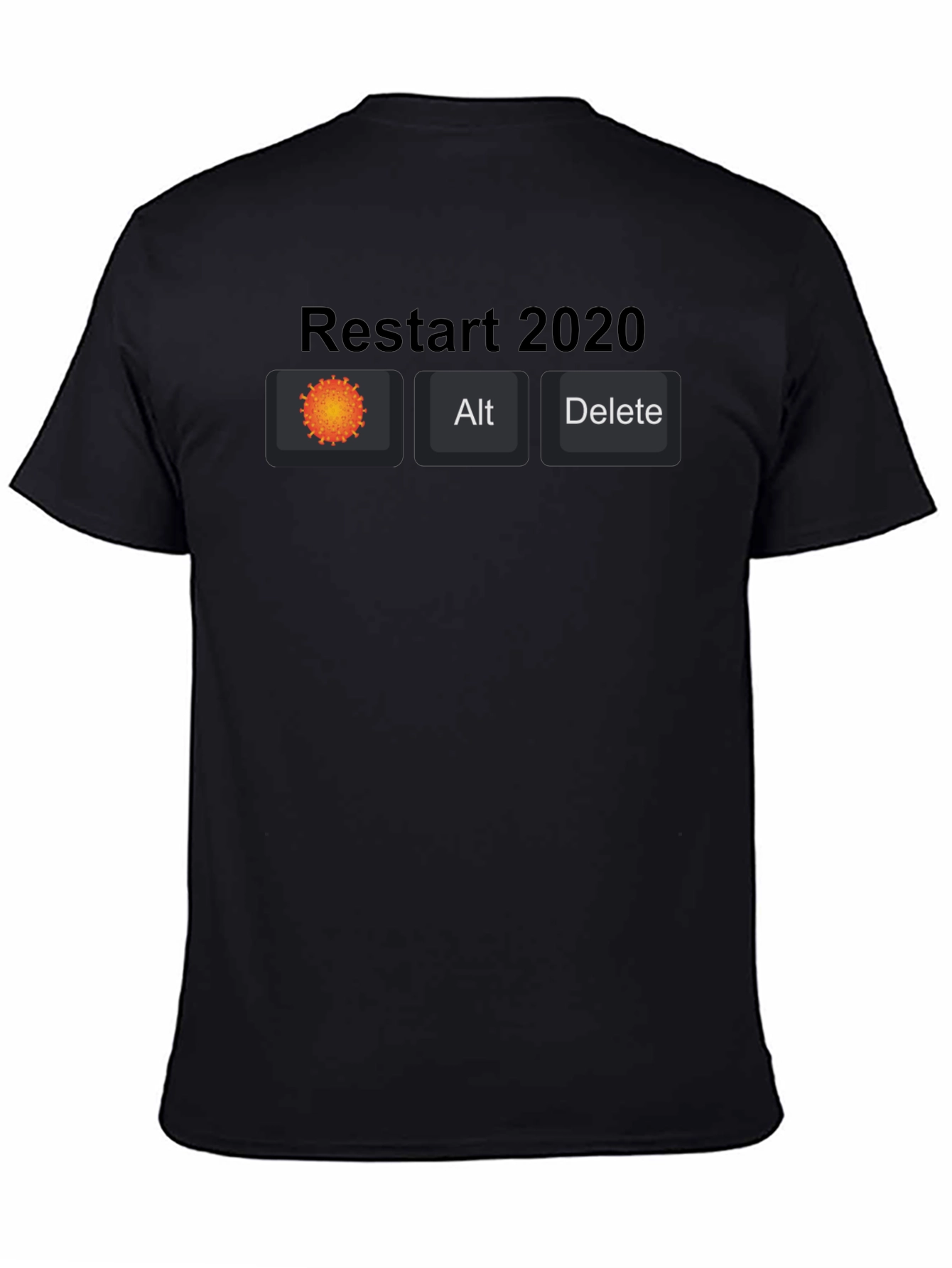 Black Restart 2020 Novelty Graphic Tee view 4
