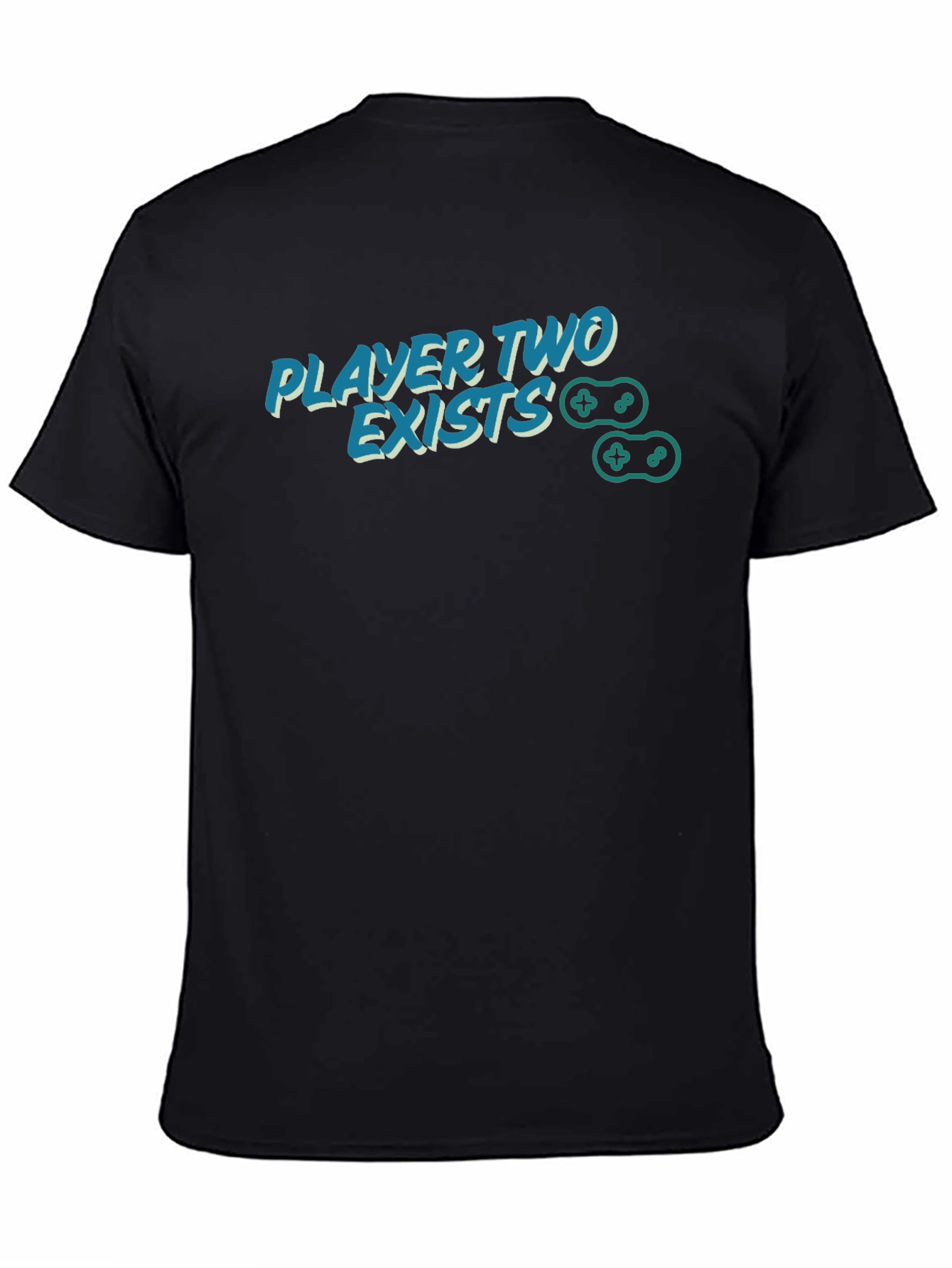 Black Player Two Exists Gamer T-Shirt view 4