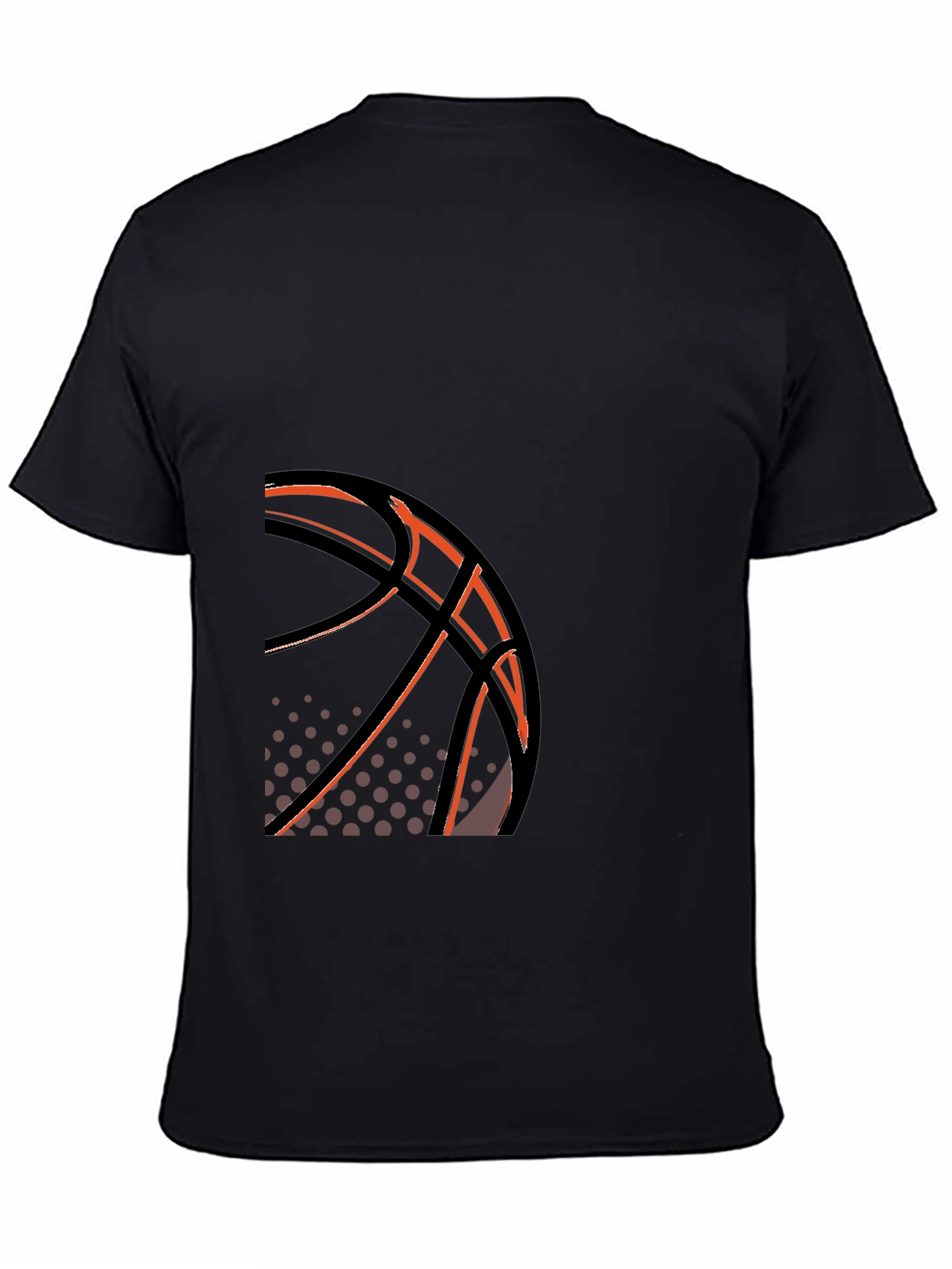 Black Basketball Graphic Tee - Stylish Black T-Shirt view 4