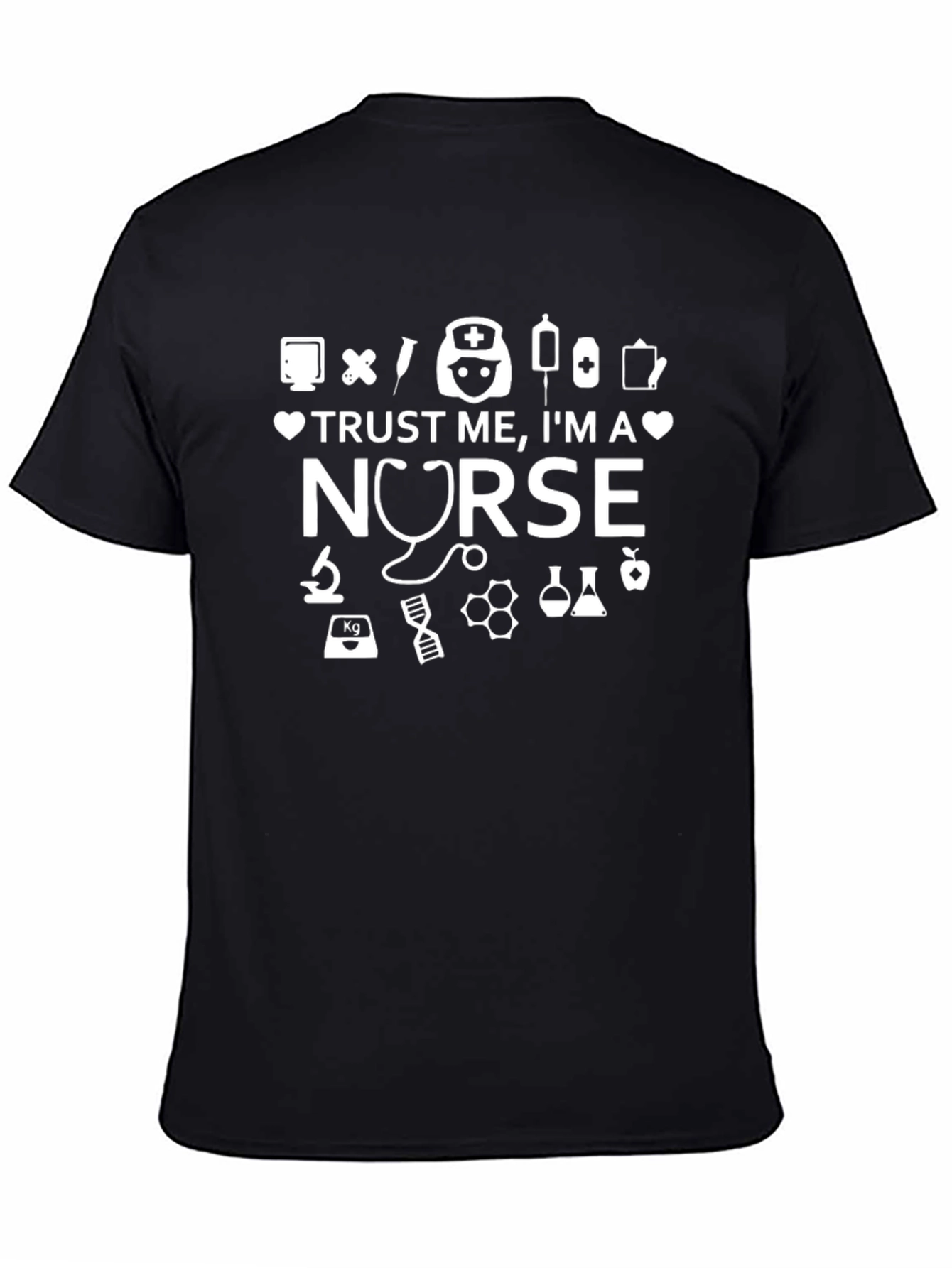 Black Trust Me I'm A Nurse T-Shirt view 4