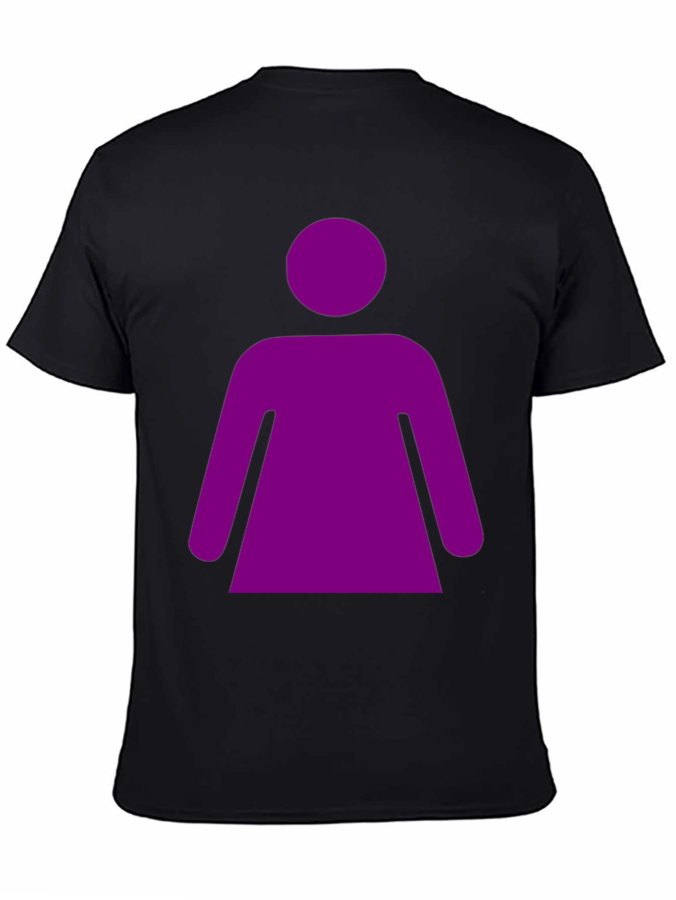 Black Purple Woman Graphic Tee - Black Unisex T-Shirt view 4