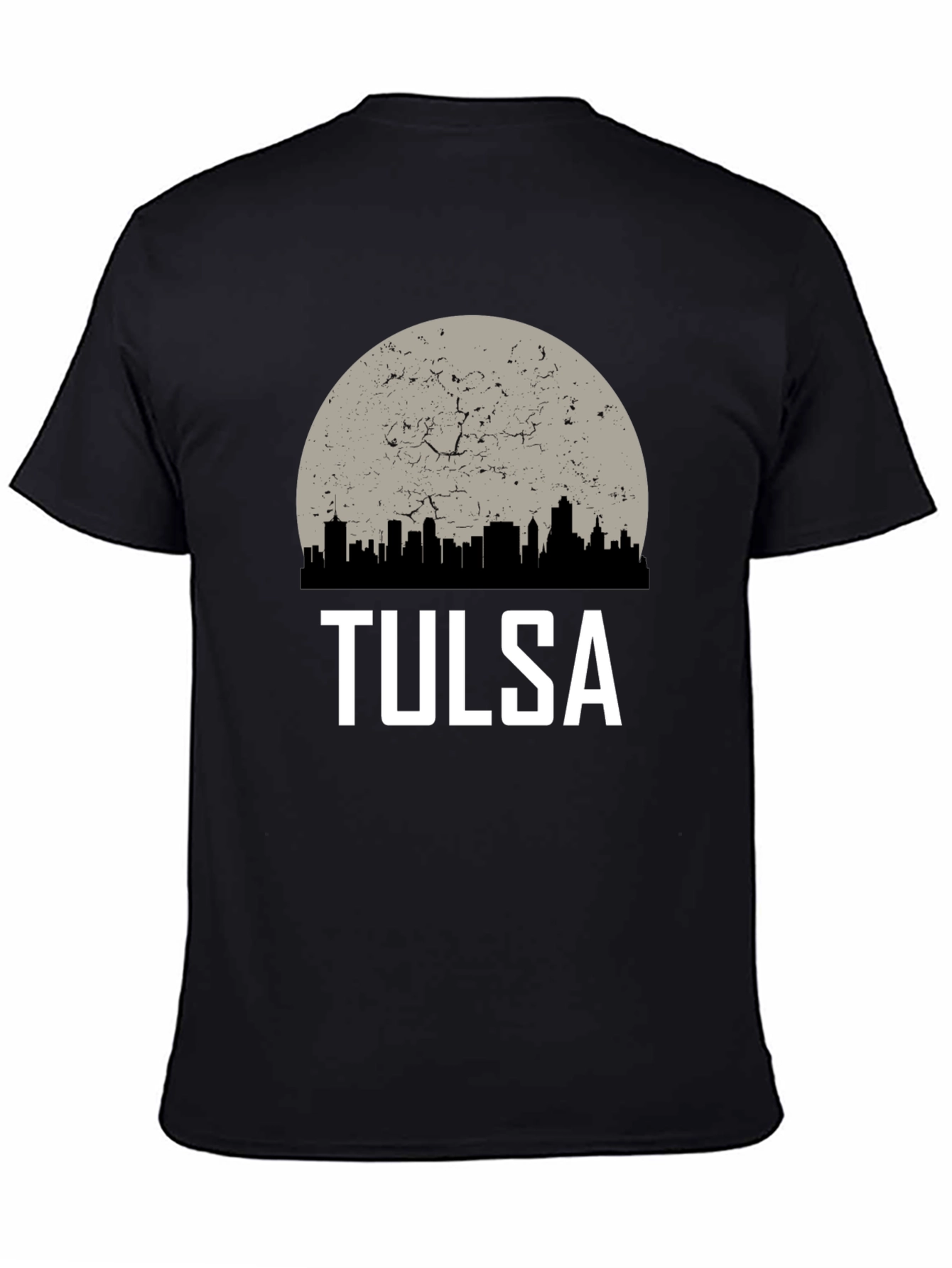Black Tulsa City Skyline Graphic Tee view 4