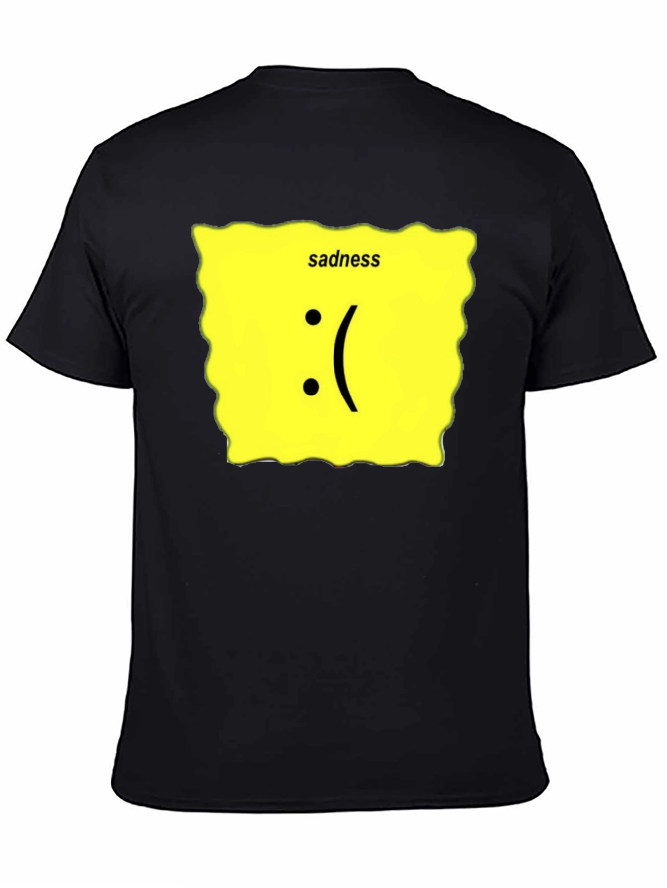Black Sadness Graphic T-Shirt - Black view 4