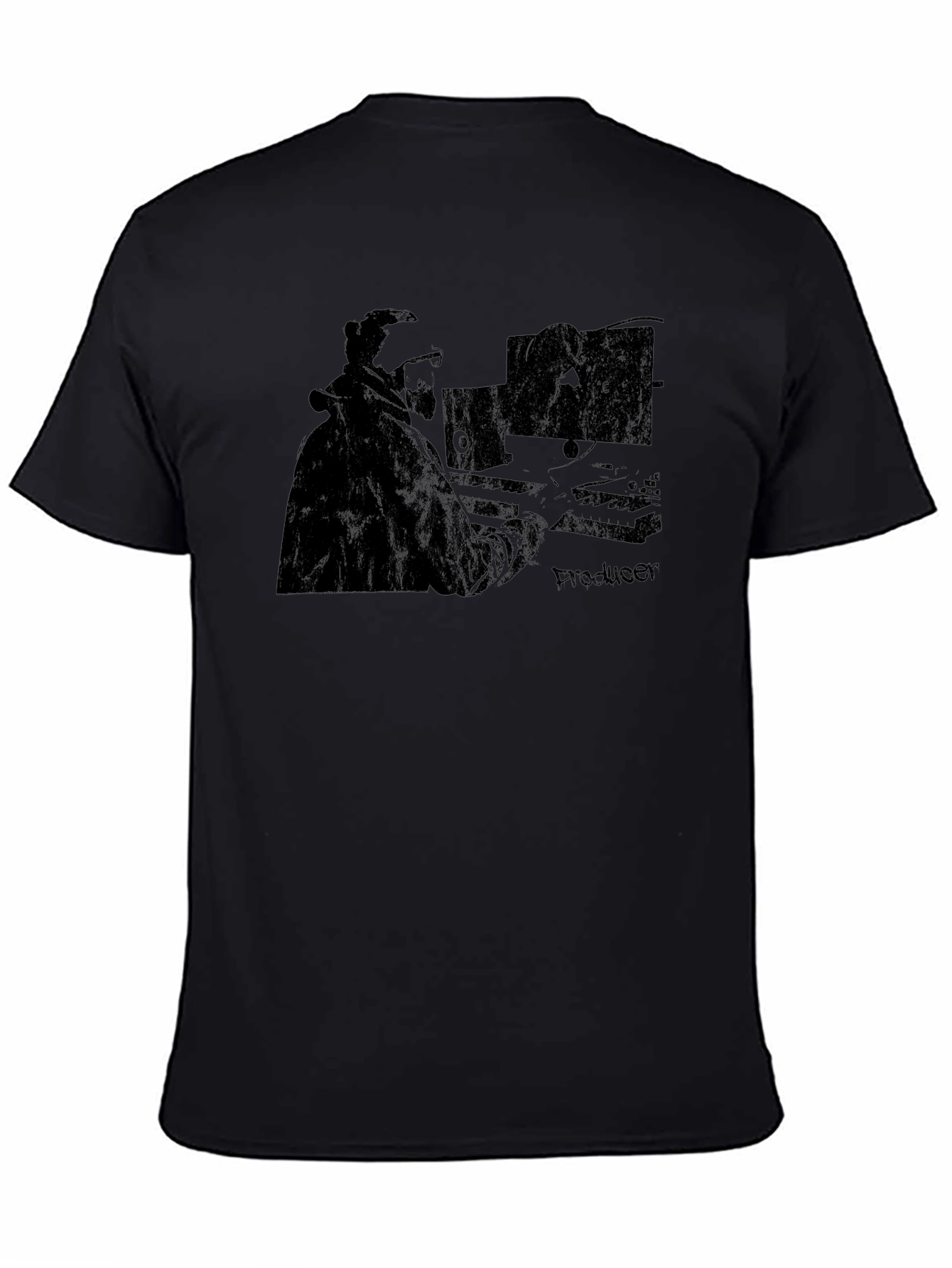 Black Producer Graphic T-Shirt - Black Music Studio Tee view 4