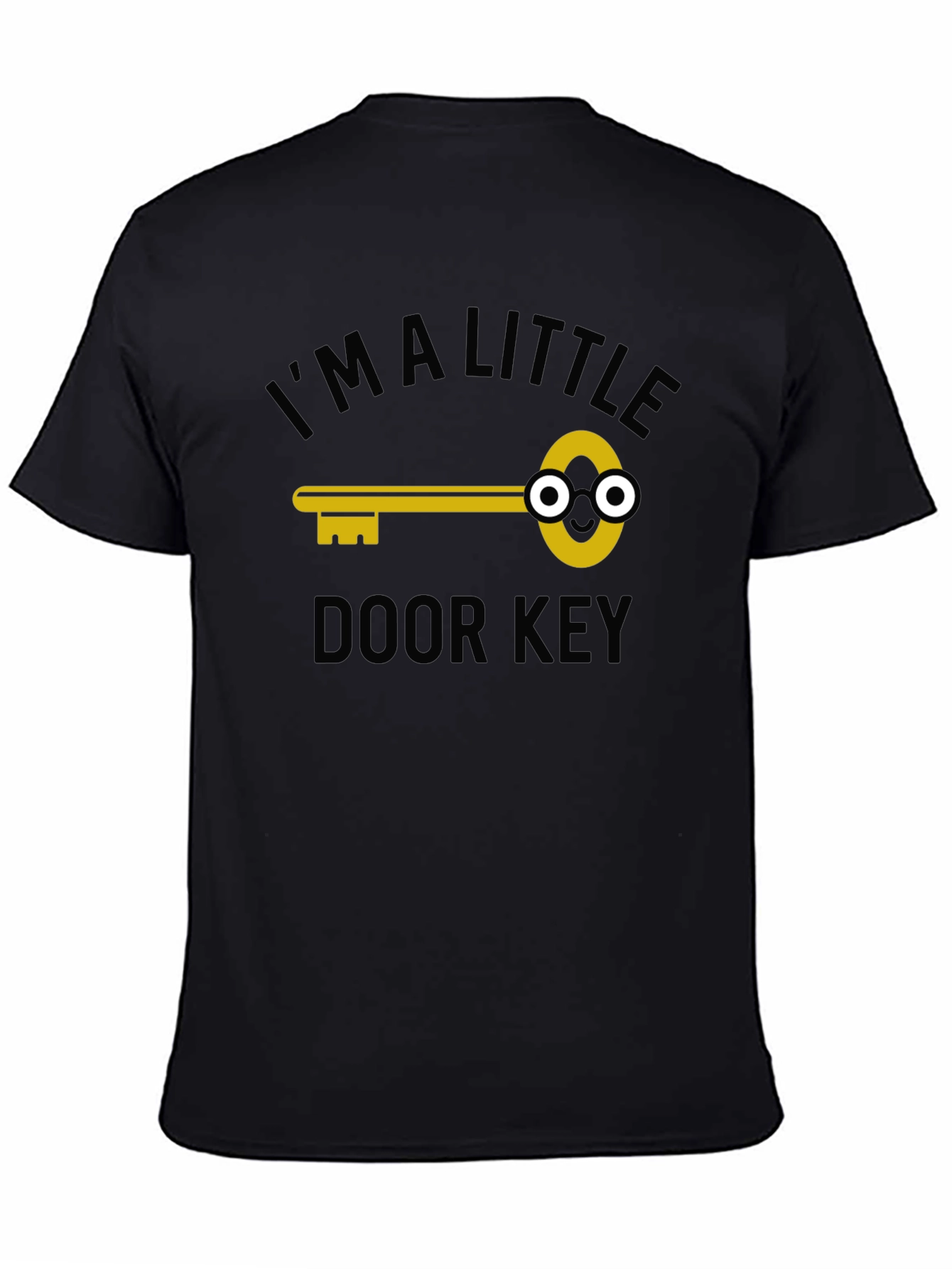 Black I'm a Little Door Key Funny Graphic T-Shirt view 4