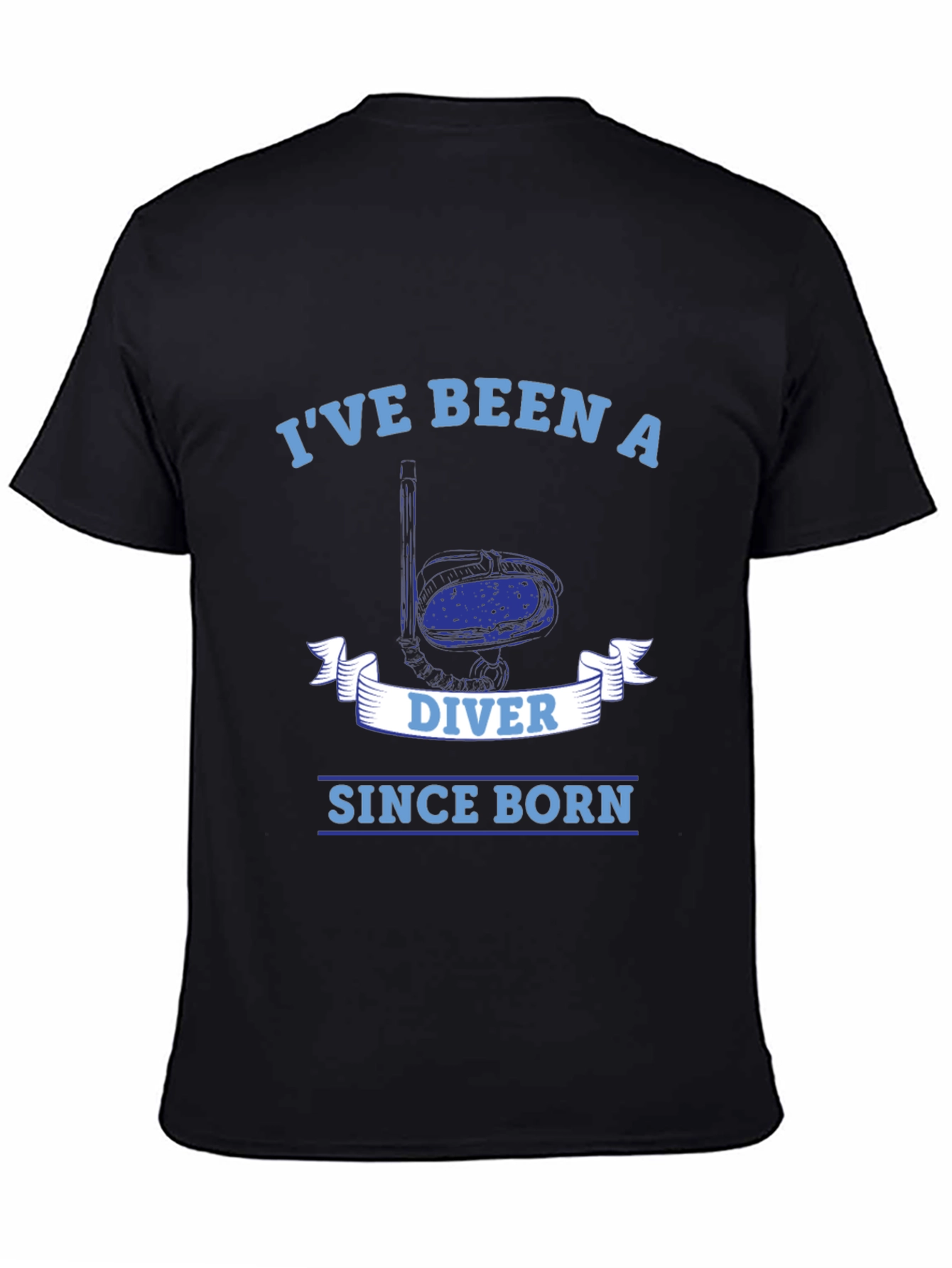 Black Diver Since Born T-Shirt - Scuba Diving Gift view 4