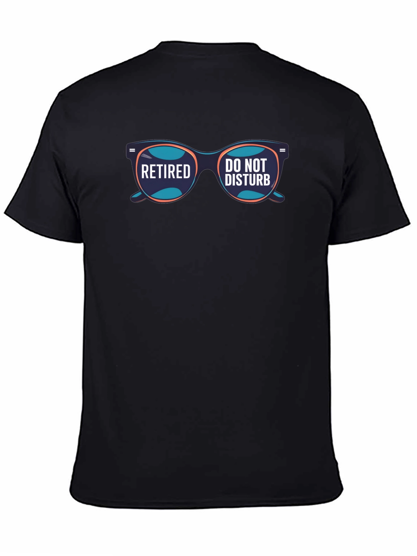 Black Retired Do Not Disturb Graphic T-Shirt view 4