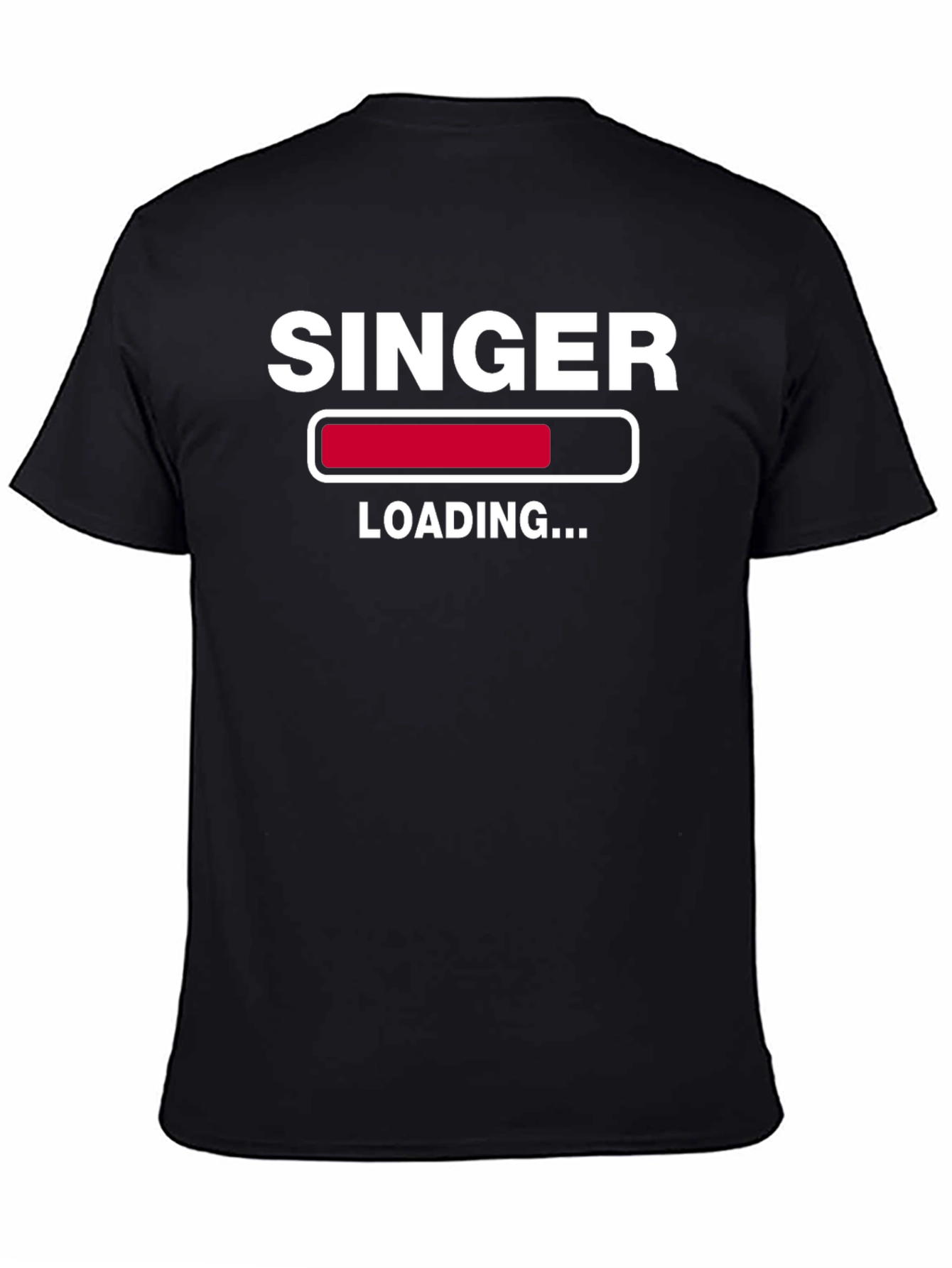 Black Singer Loading T-Shirt view 4