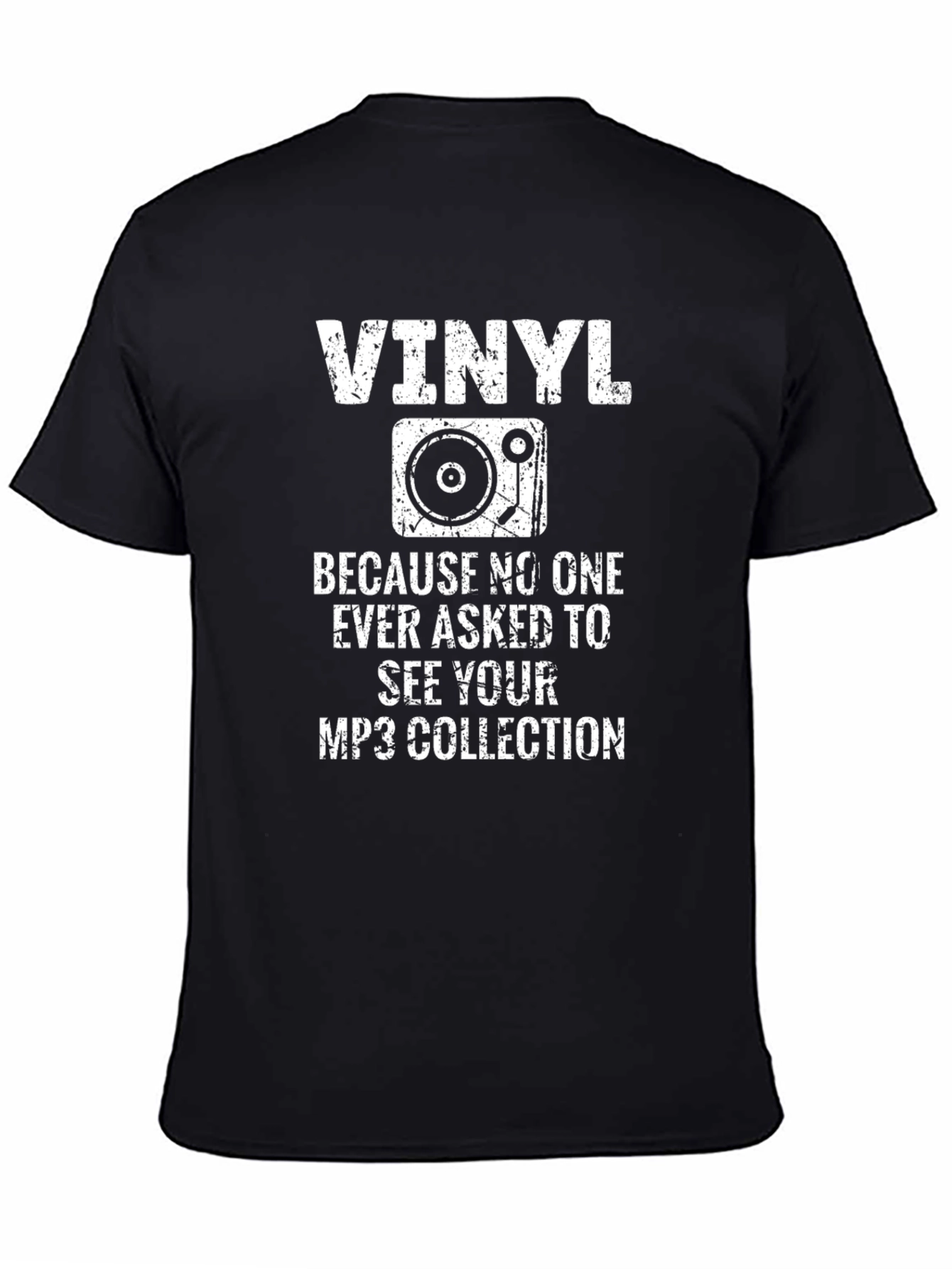 Black Vinyl Record Lover T-Shirt view 4
