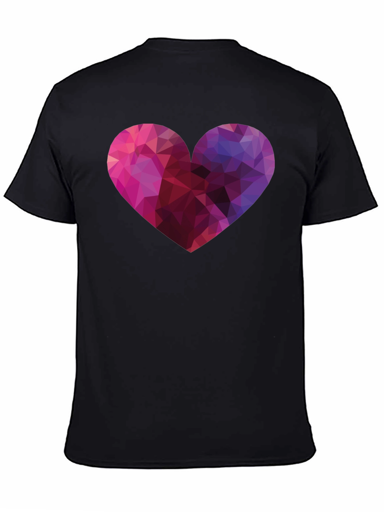 Geometric Heart Graphic Tee - Modern Style - 4