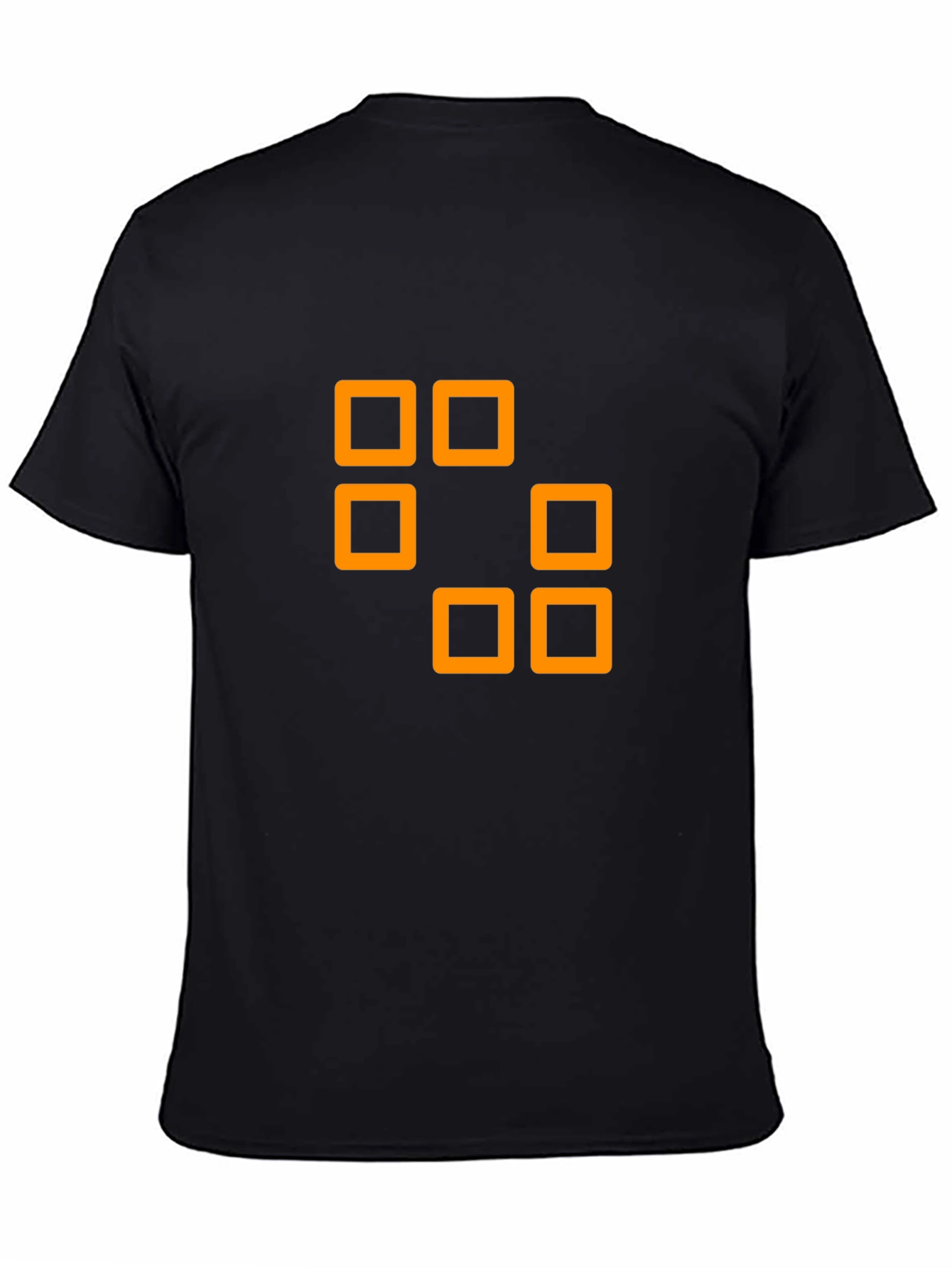 Black Geometric Squares Graphic Tee - Black view 4