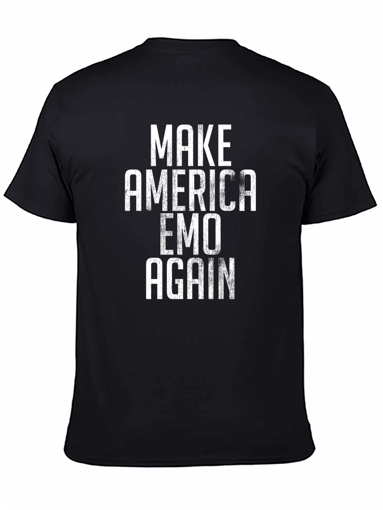 Black Make America Emo Again Graphic Tee view 4